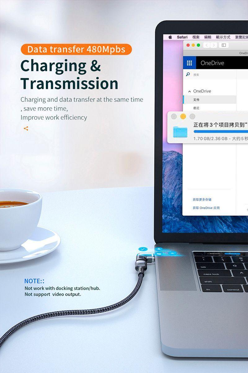 Cable Magnético Carga Rápida + Transmisión De Datos 3 En 1 -3