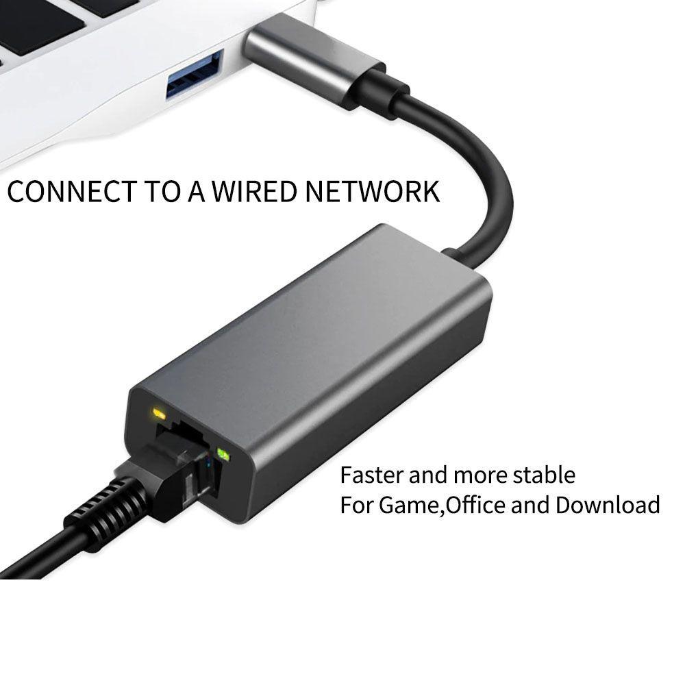 Adaptador Usb-c A Rj45 Lan Gigabit Ethernet 1000 Mbps-2