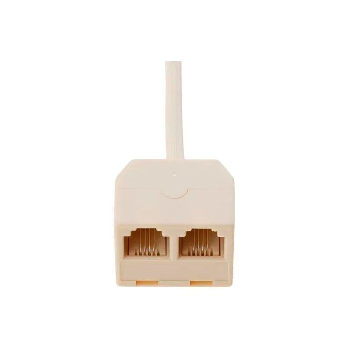 Adaptador Rj11 Conector Telefónico 1 Macho 2 Hembra-2