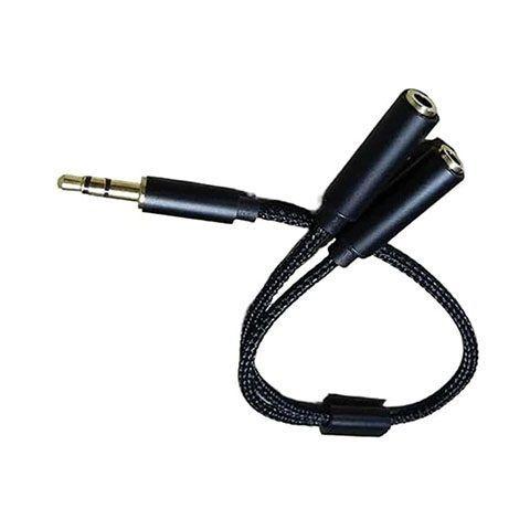 Cable Adaptador 3,5mm Audio Macho Doble Hembra Auricular-2