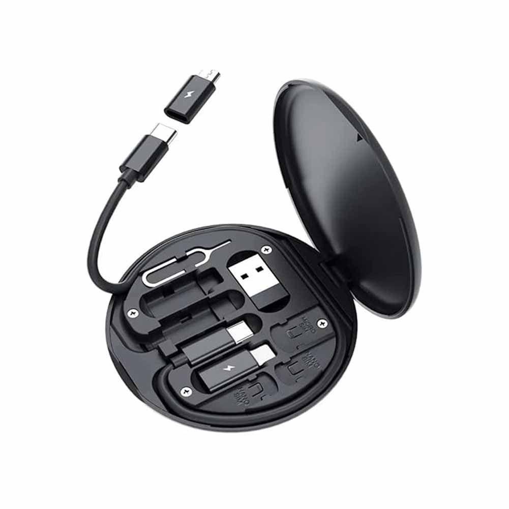 Cable Kit 6en1 3a/60w Usb-a/lightnin Usb-c Caja De Almacenamiento-2