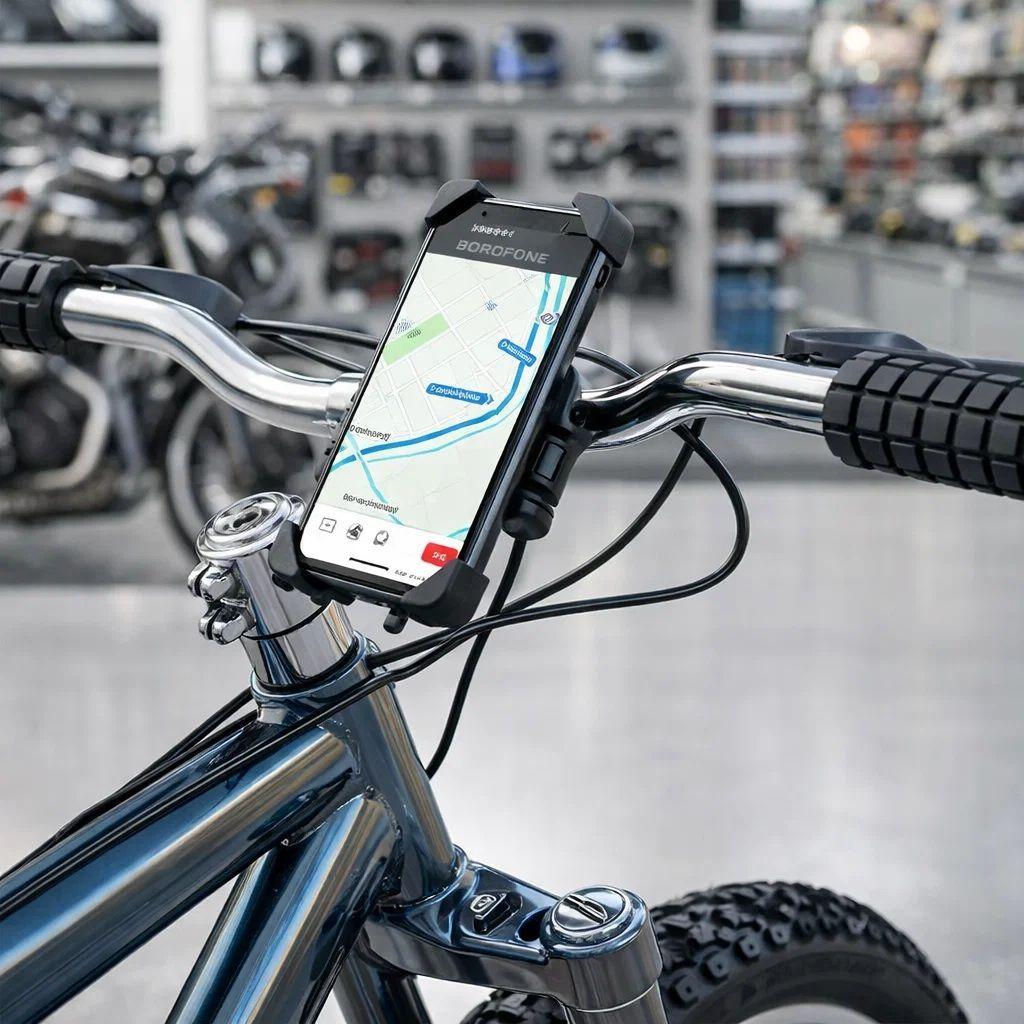 Soporte Celular Moto Bicicleta Borofone BH105 Manubrio 360-4