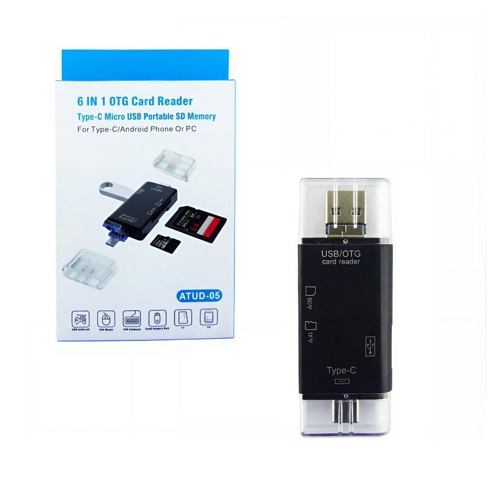 Adaptador 6 En 1 OTG USB Lector Tarjetas SD Micro SD USB 2 0-4