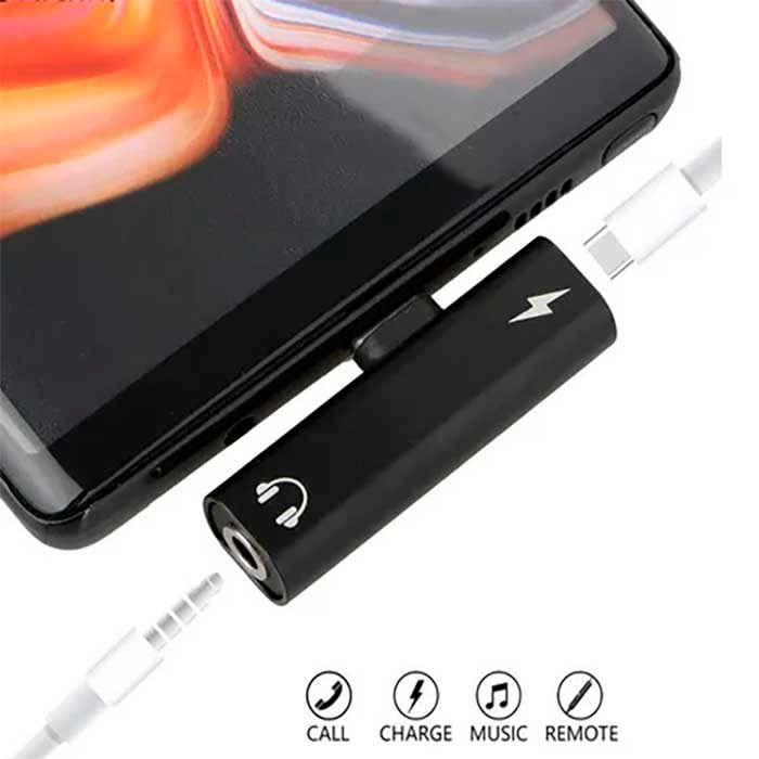 Adaptador Audifonos Usb Tipo C Carga Huawei Xiaomi Moto Etc-3