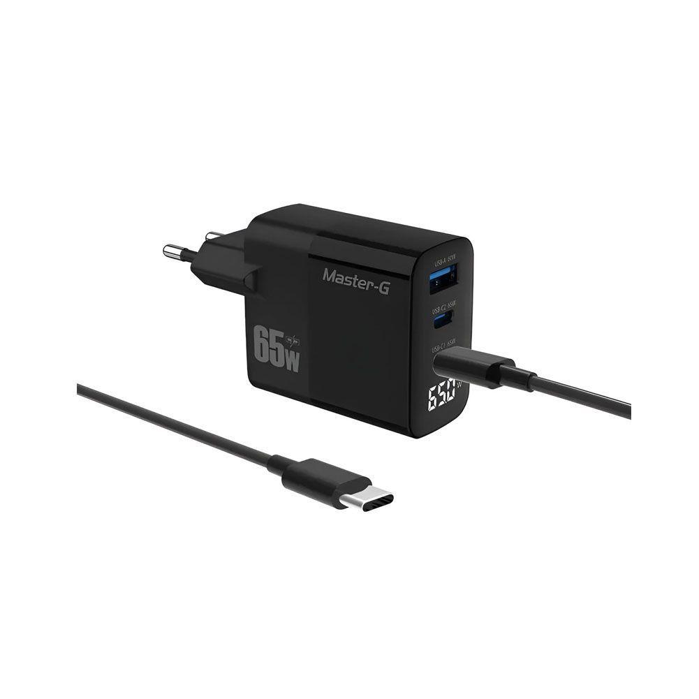 CARGADOR PARED CON CABLE USB-C 65W-1