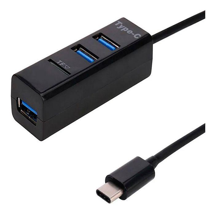 Hub Usb Tipo C A 2.0 X 3 Puertos Con Micro Sd-3