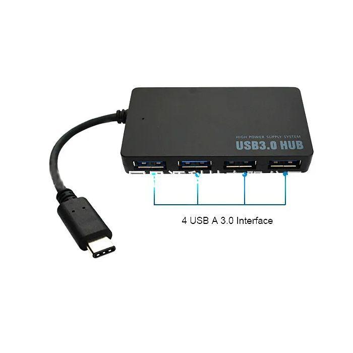 HUB PLASTICO USB C A 4 PUERTOS USB 3.0-2