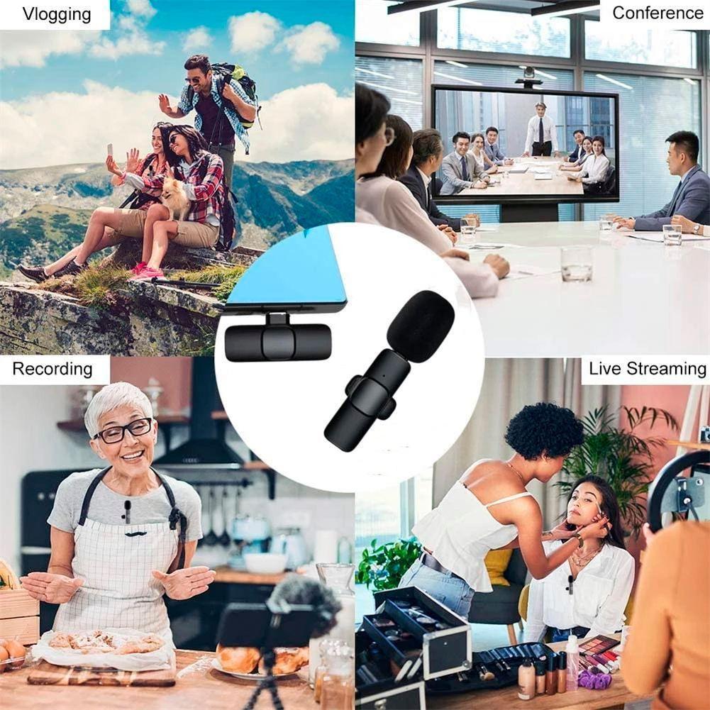 Microfono Lavalier Solapa Inalambrico Tipo C Para Celular-3