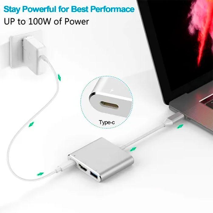 Adaptador Usb Tipo C A Hdmi 4k / Usb 3.1 / Usb-c Macbook-3