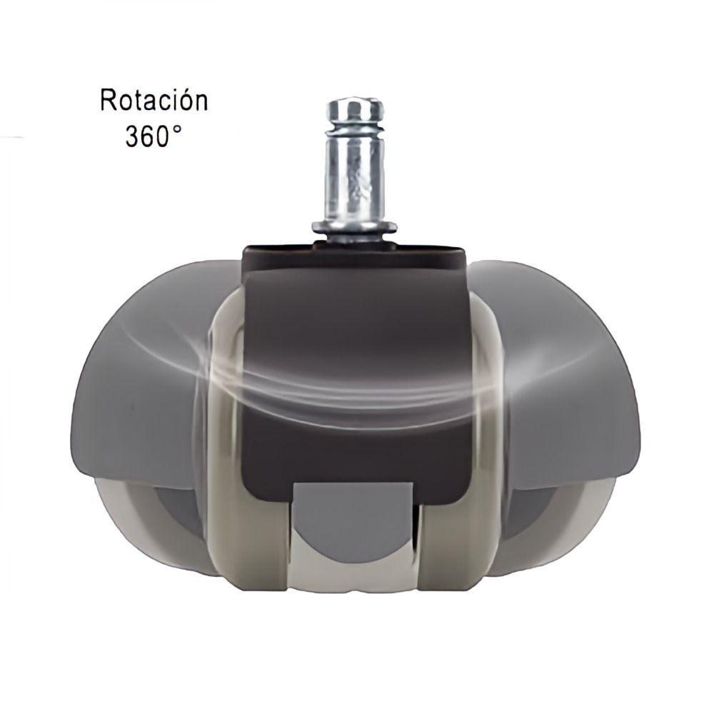 5 Ruedas Poliuretano Silicona Sillas Oficina Reforzadas-3