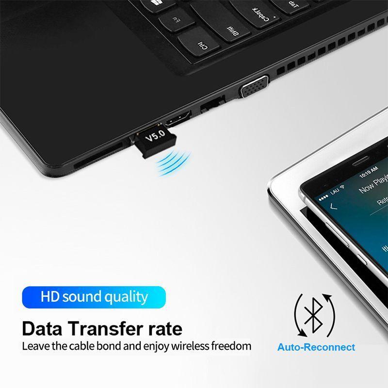 Transmisor Receptor Mini Usb Bluetooth 5.0 Pc Notebook -2