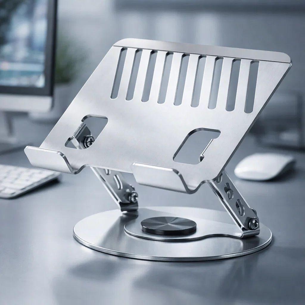 Soporte Notebook Aluminio 360 Portatil Ajustable Y Plegable-4