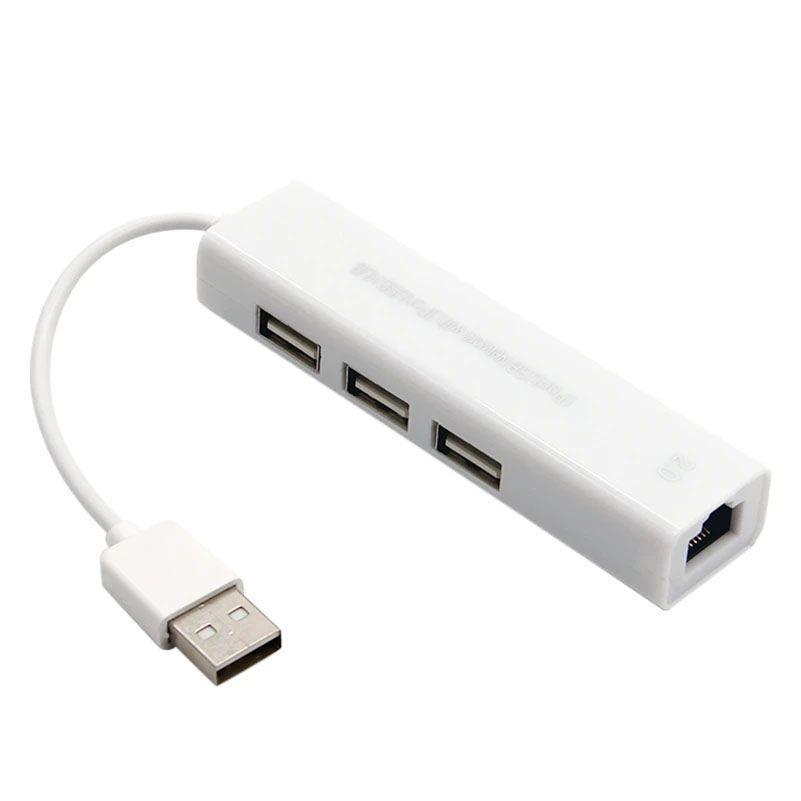 Hub Adaptador A Ethernet Rj45 Rapido 4 En 1 Usb 2.0-2