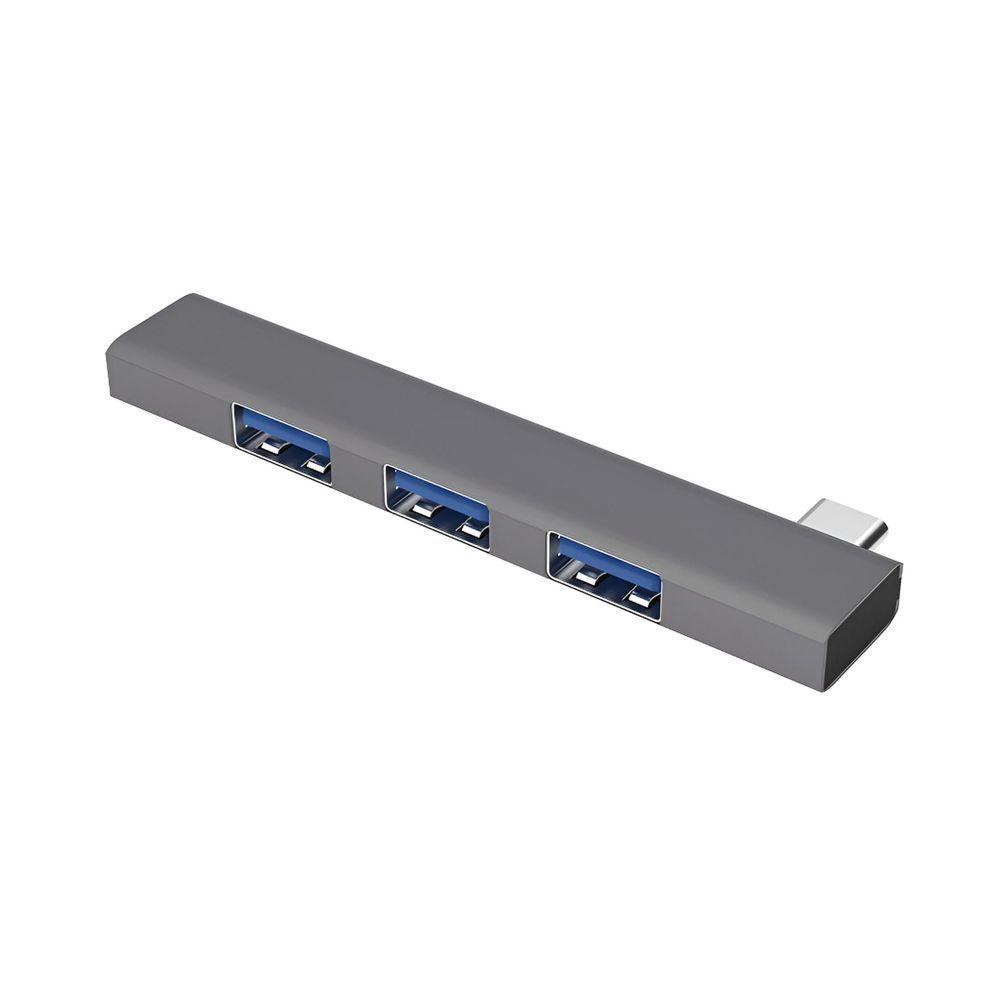 Hub Usb c Multiplicador 4 Puertos Usb Luz Pc Notebook Full-2