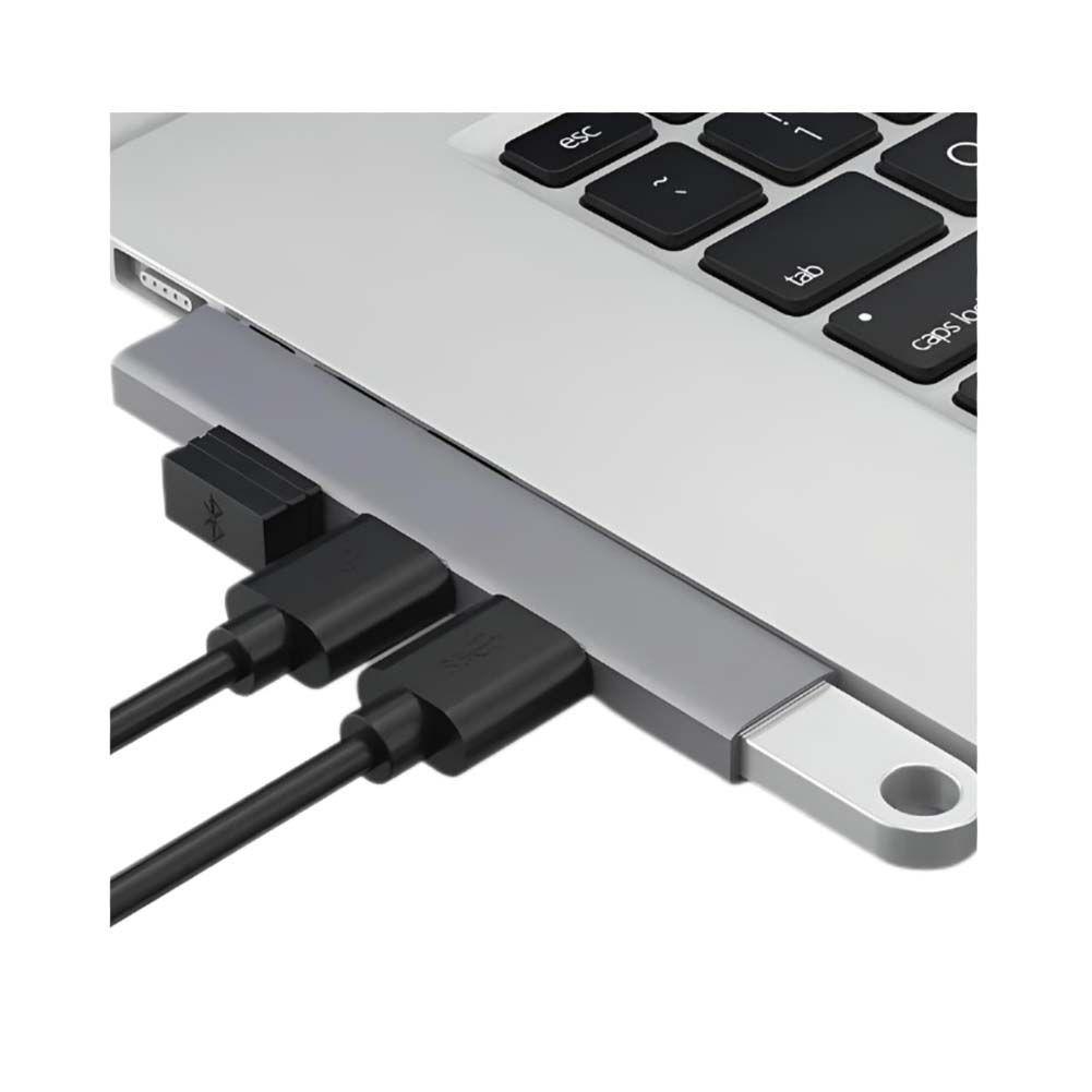 Hub Usb c Multiplicador 4 Puertos Usb Luz Pc Notebook Full-3