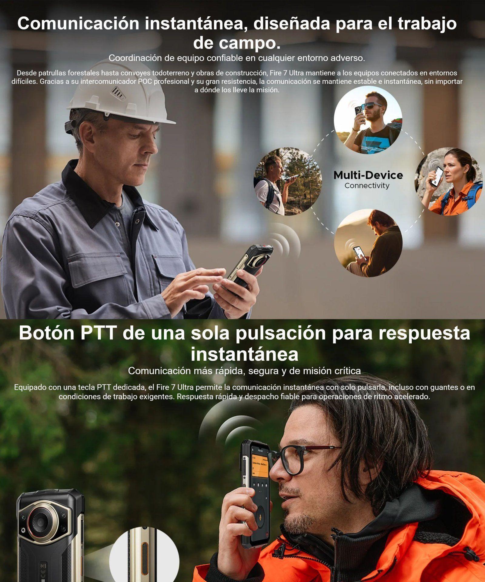 DOOGEE Fire 7 - Ultra 5G Intercomunicador POC Altavoz 125dB-2
