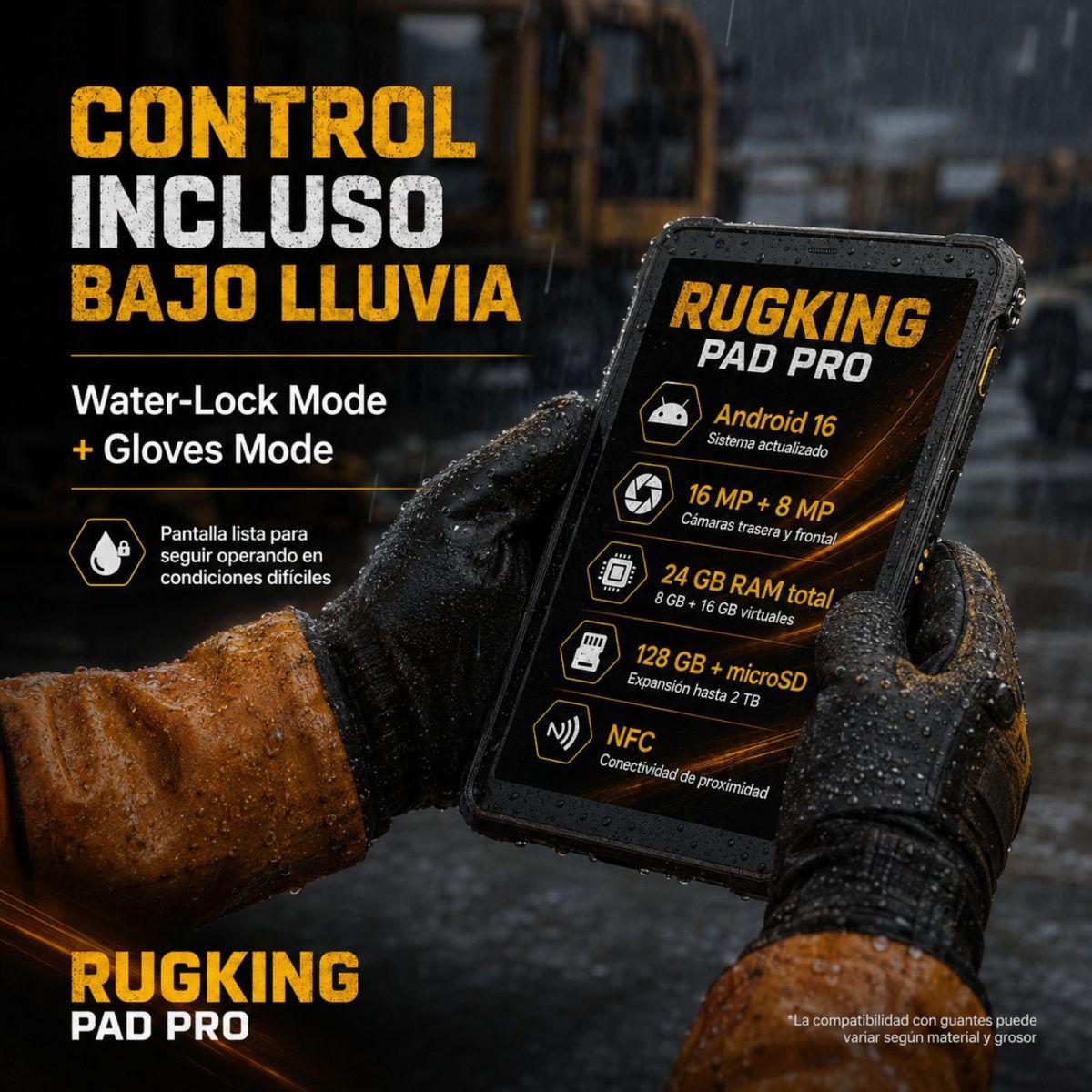 Tablet Rugged Ulefone RugKing Pad Pro 4G Compacta 128GB 24GB-7