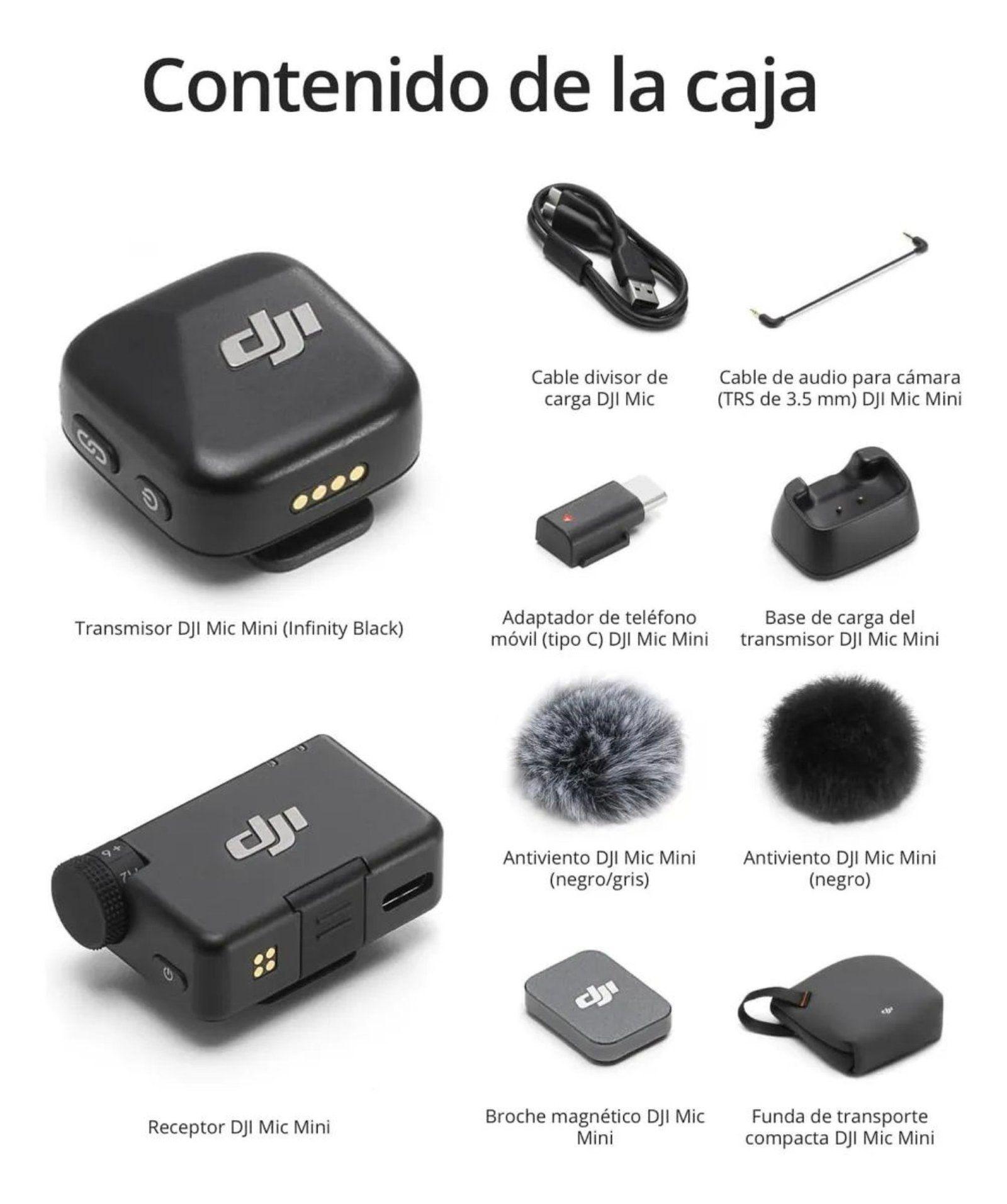 DJI Mic Mini (1 TX + 1 RX) | 1 Microfono y Base de Carga-5