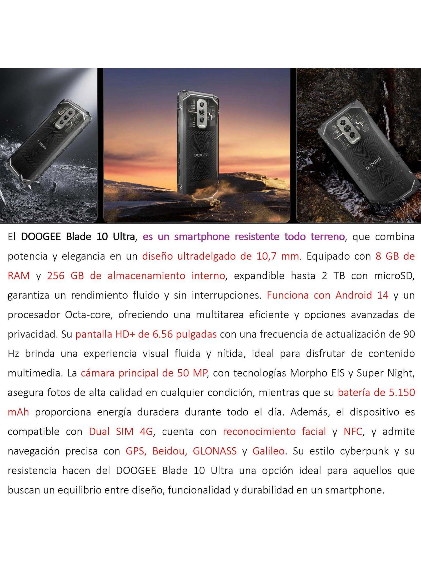 DOOGEE Blade 10 Ultra - Smartphone Resistente Golpes y Agua-1