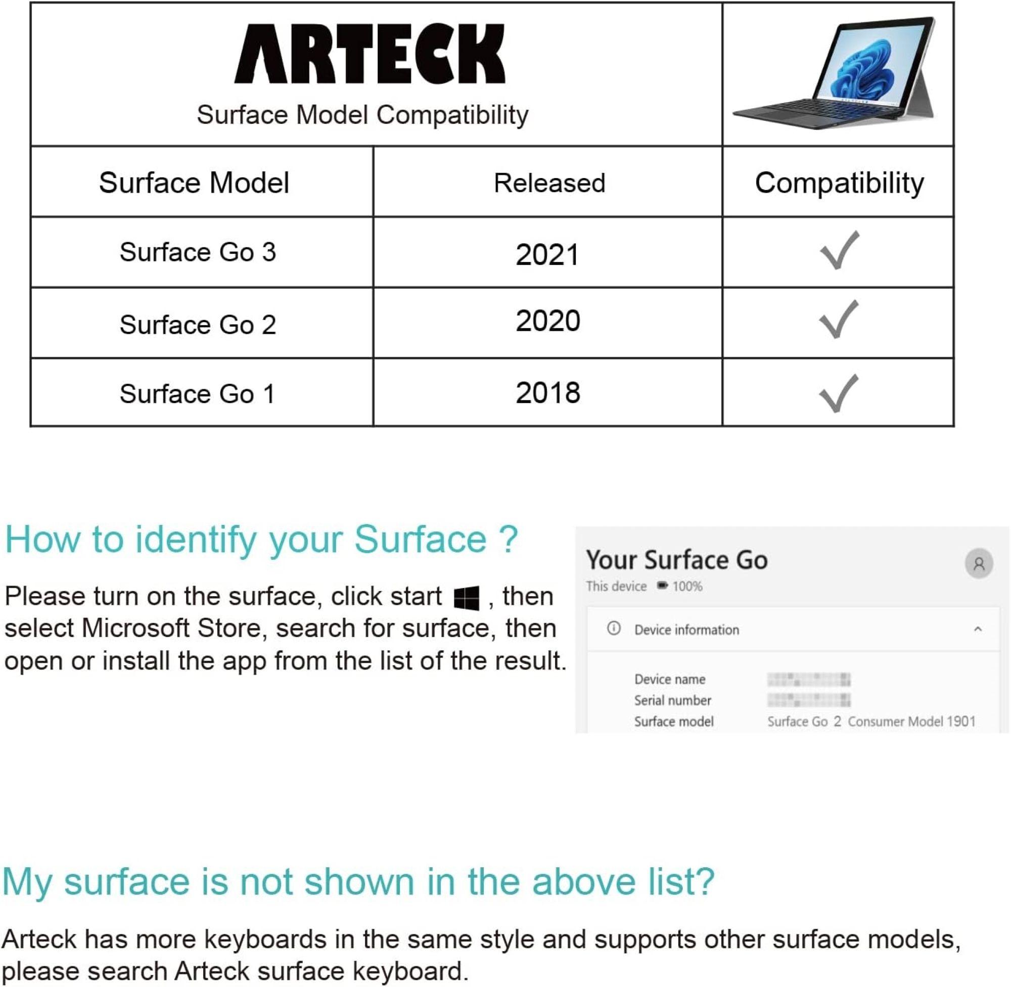 Para: Surface Go, Surface Go 2, Surface Go 3 - Teclado-2