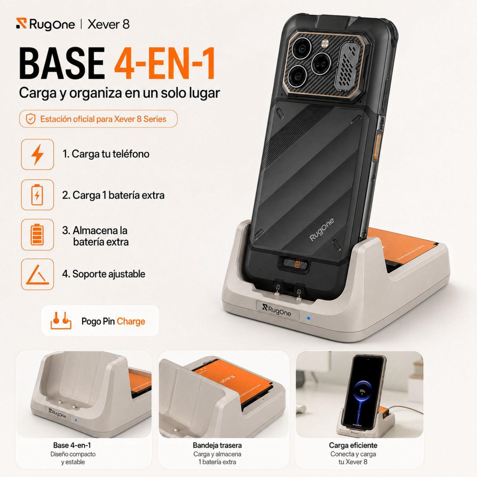 Celular Rugged RugOne Xever 8 4G 2 Baterías 256GB 16GB RAM-2