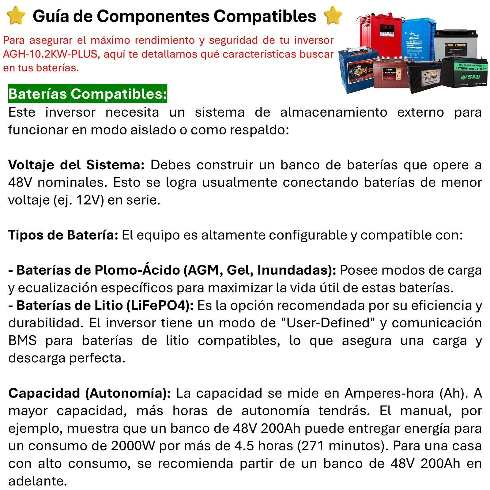 Inversor Solar Con Wifi Híbrido 10.2kw Potencia Pico 20.400w-7