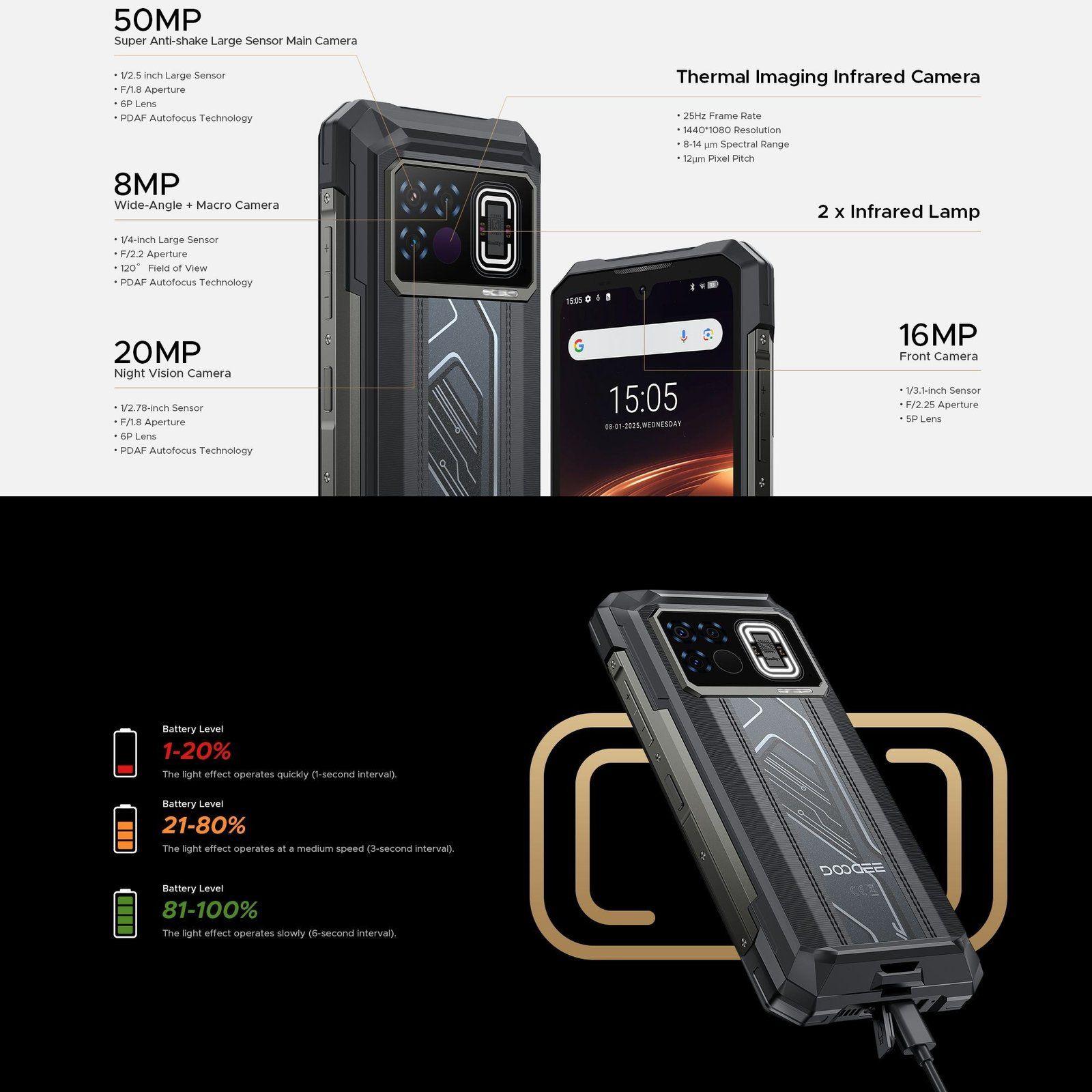 Doogee Fire 6 Max 5G - Resistente con Cámara Térmica-4