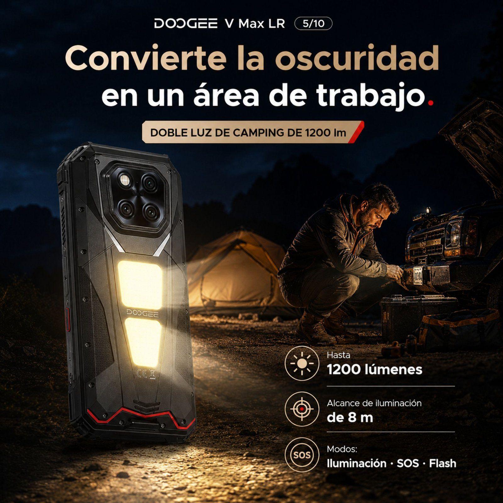 Celular Rugged DOOGEE V Max LR 5G Láser 40m 512GB 36GB RAM-4