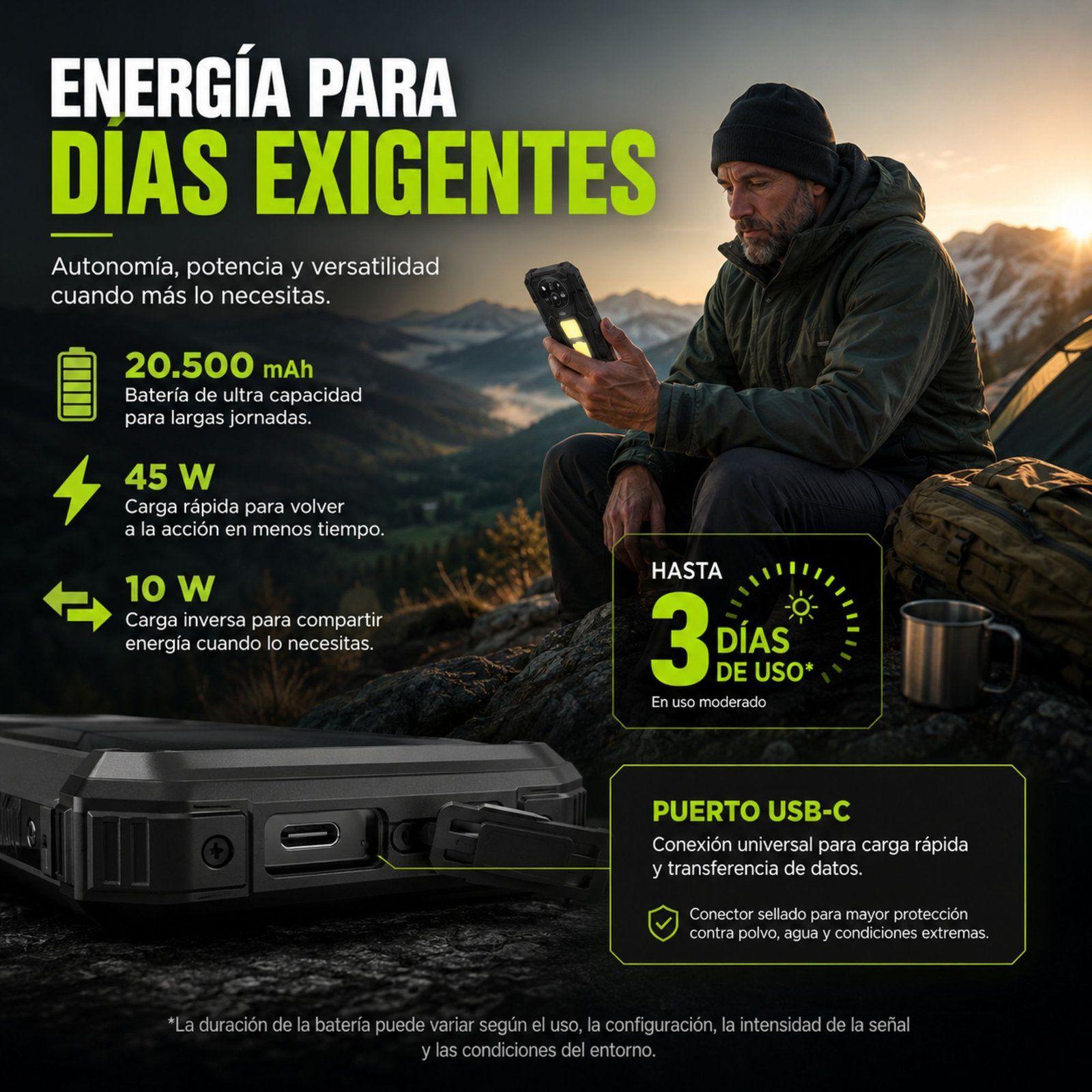 Celular Rugged DOOGEE V Max LR 5G Láser 40m 512GB 36GB RAM-5