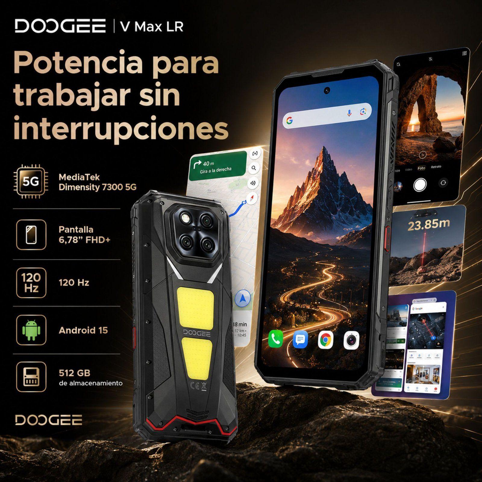Celular Rugged DOOGEE V Max LR 5G Láser 40m 512GB 36GB RAM-7