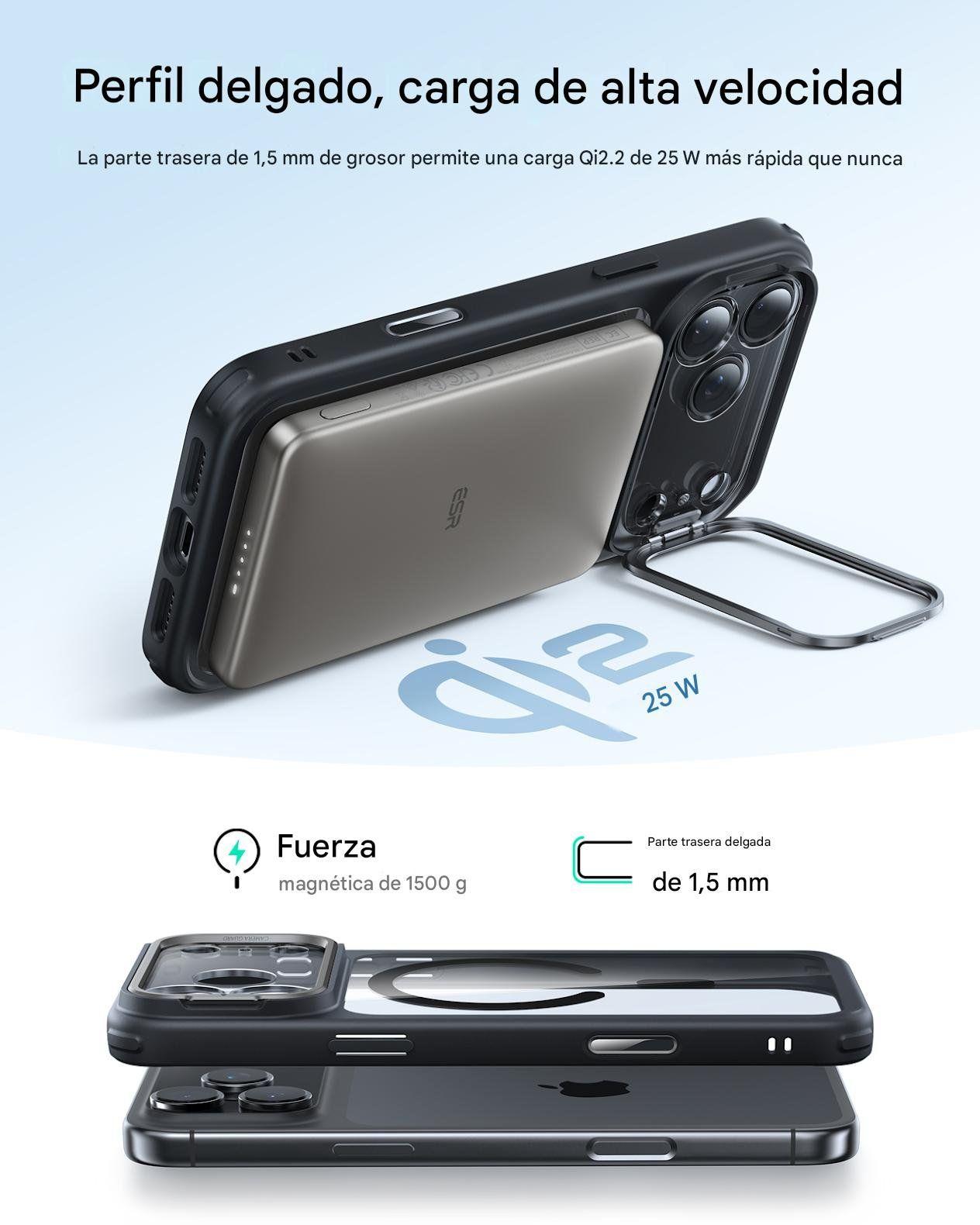 Para iPhone 17 Pro Max - ESR Premium Carcasa Magsafe+Soporte-5
