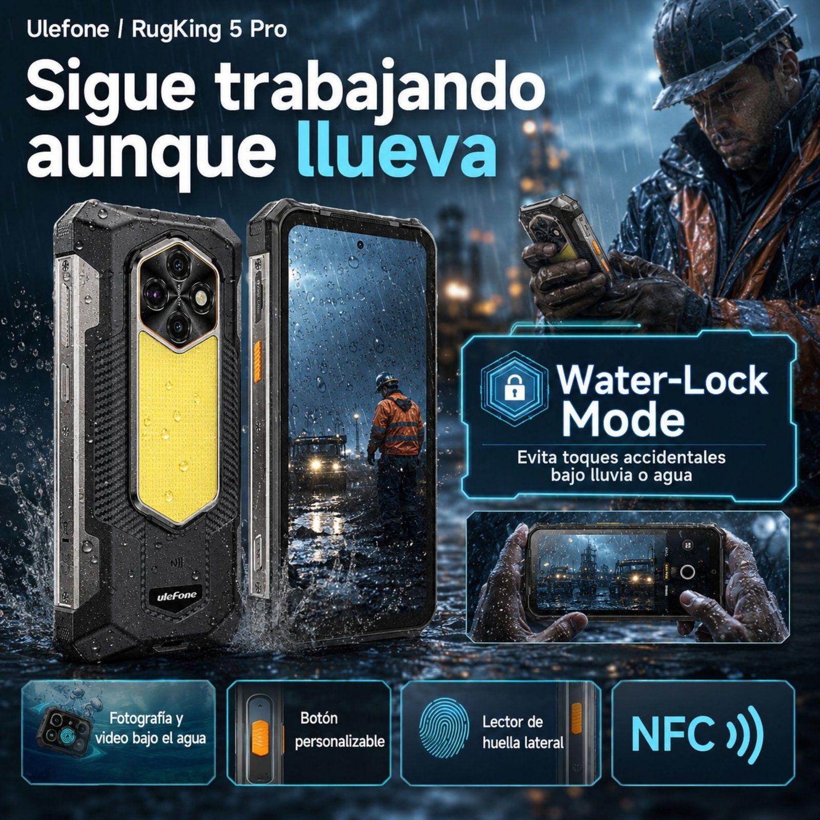 Celular Rugged RugKing 5 Pro Batería 20000mAh 256GB 16GB-7