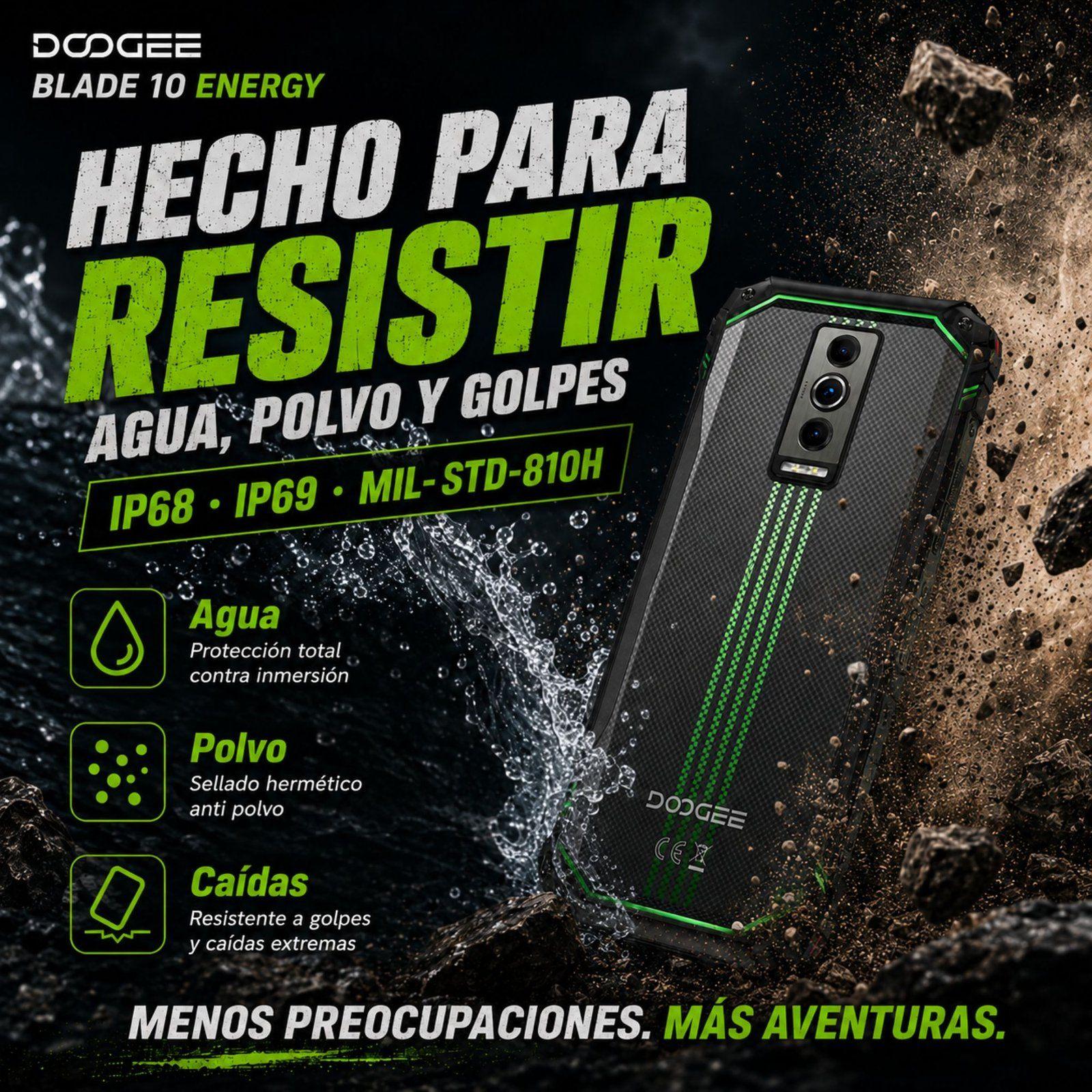 DOOGEE Blade 10 Energy | Celular Rugged Delgado IP68-2
