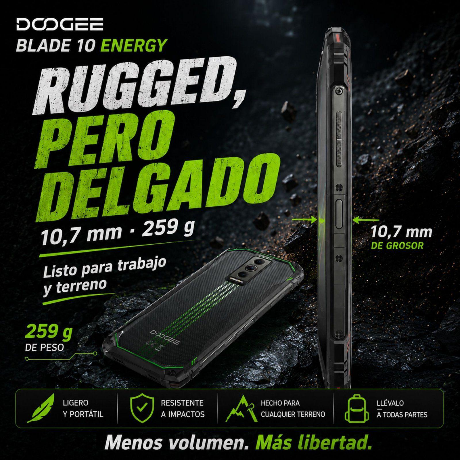 DOOGEE Blade 10 Energy | Celular Rugged Delgado IP68-3