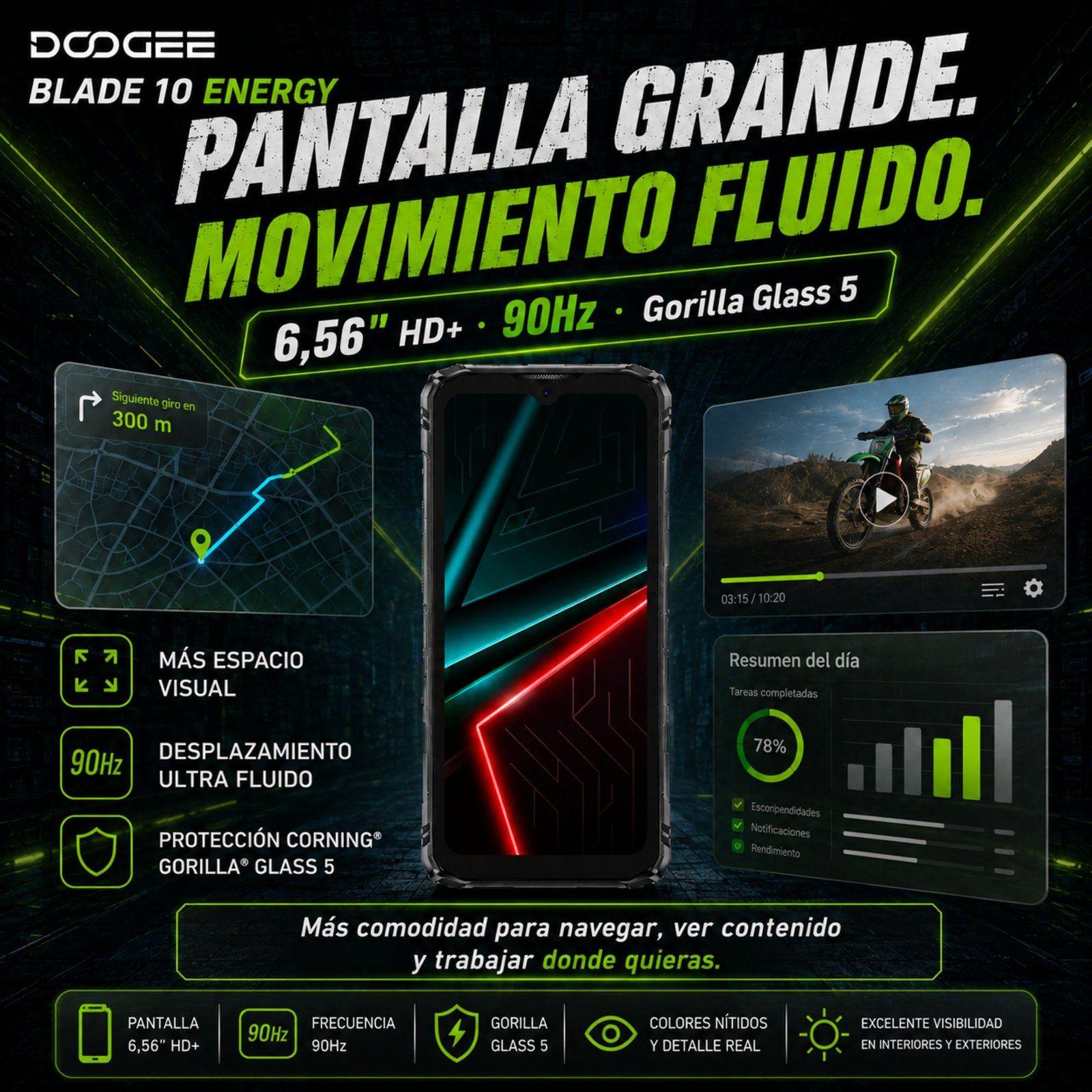 DOOGEE Blade 10 Energy | Celular Rugged Delgado IP68-6