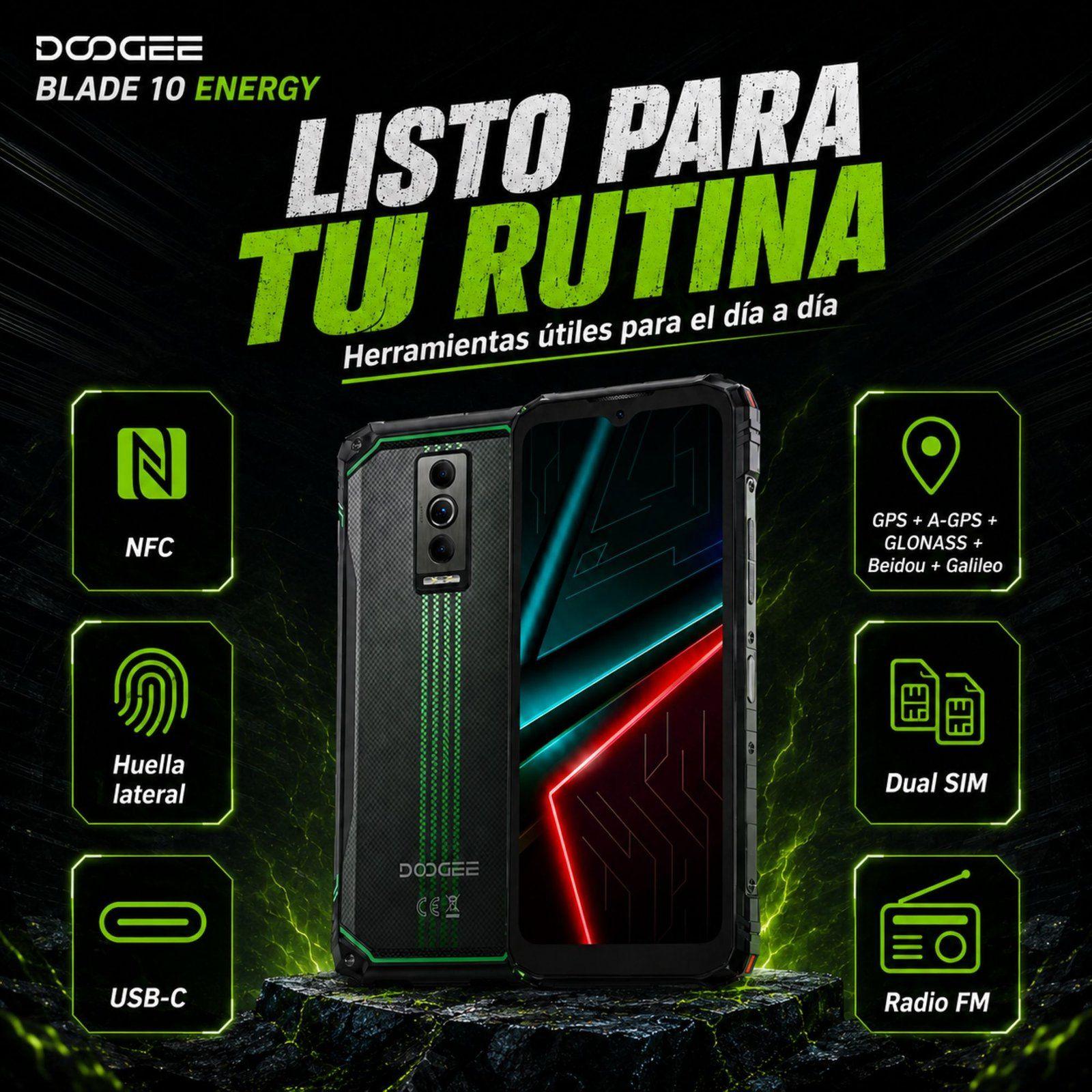 DOOGEE Blade 10 Energy | Celular Rugged Delgado IP68-8
