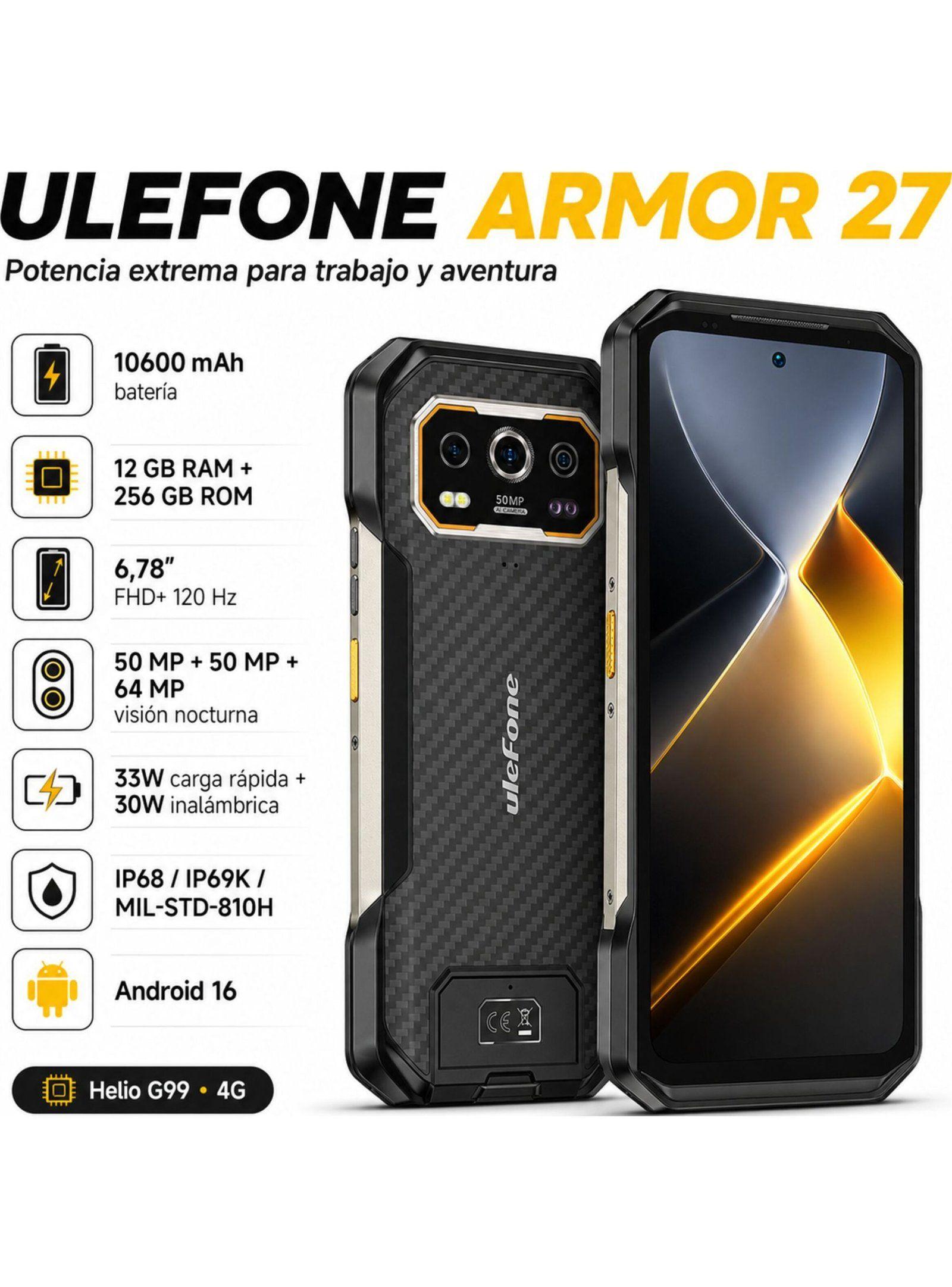 Ulefone Armor 27 Celular Rugged 24GB 256GB 10600mAh-1