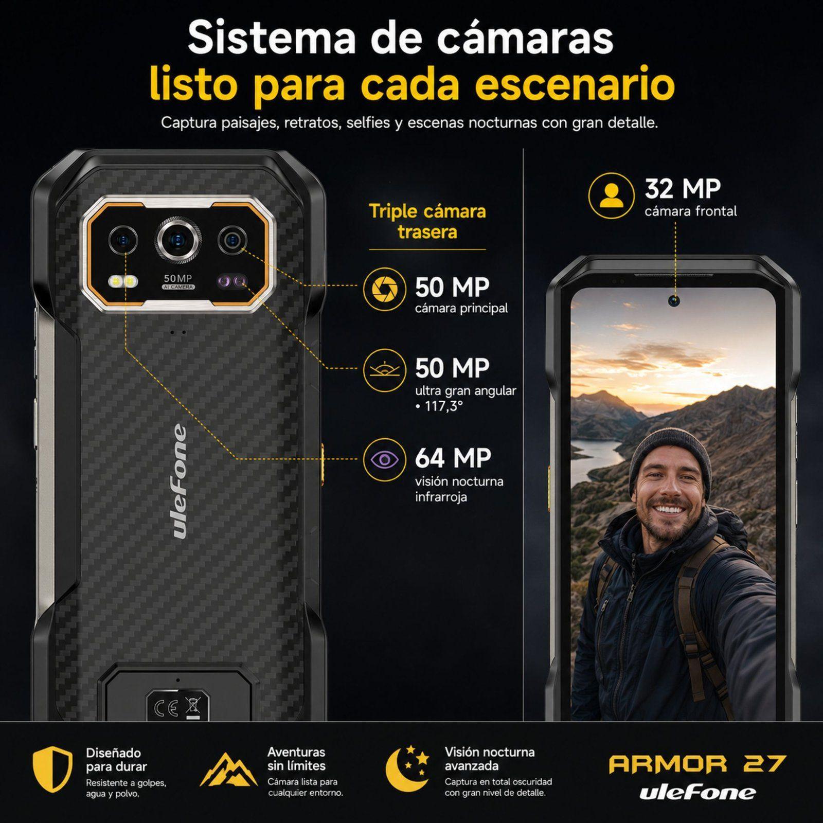 Ulefone Armor 27 Celular Rugged 24GB 256GB 10600mAh-3