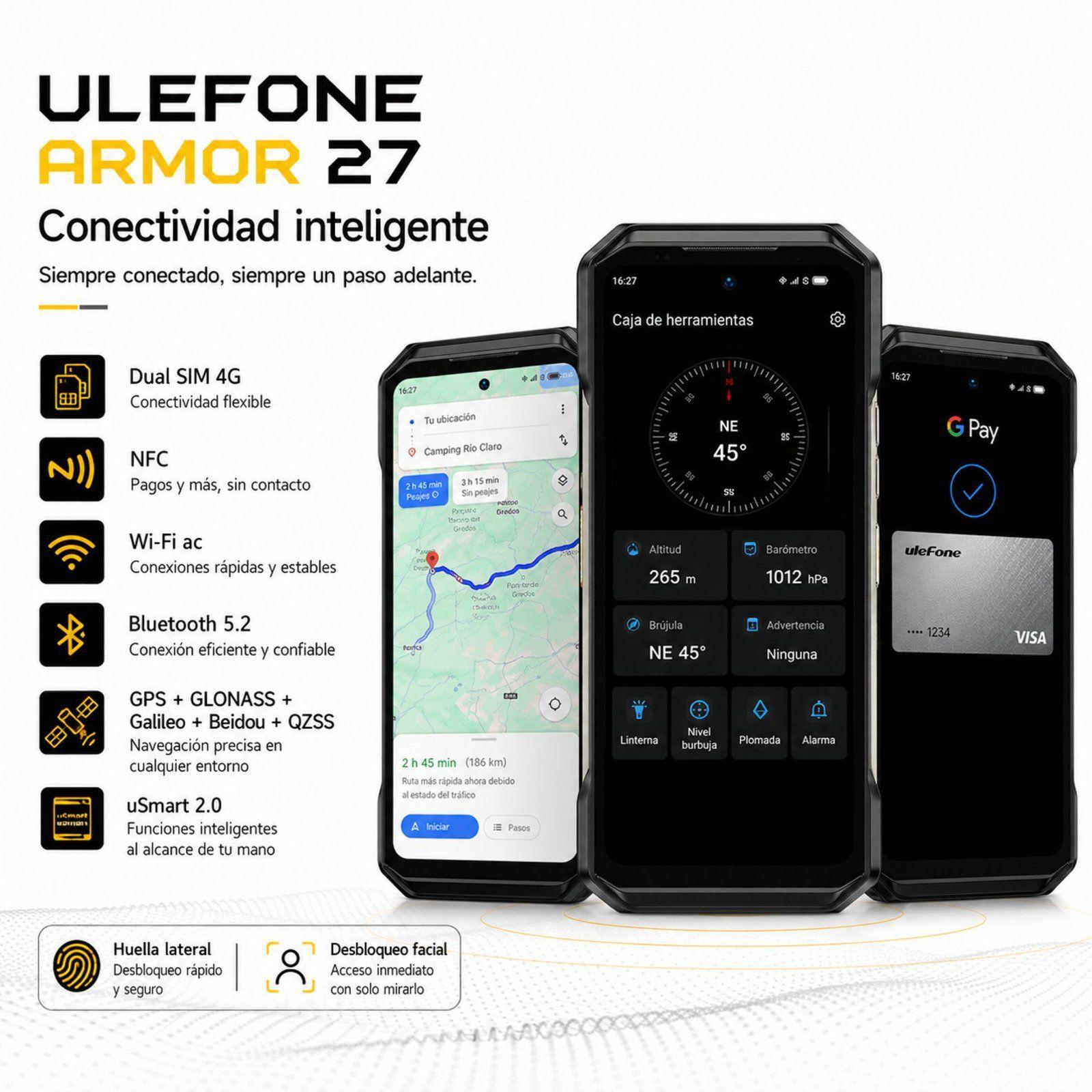 Ulefone Armor 27 Celular Rugged 24GB 256GB 10600mAh-8