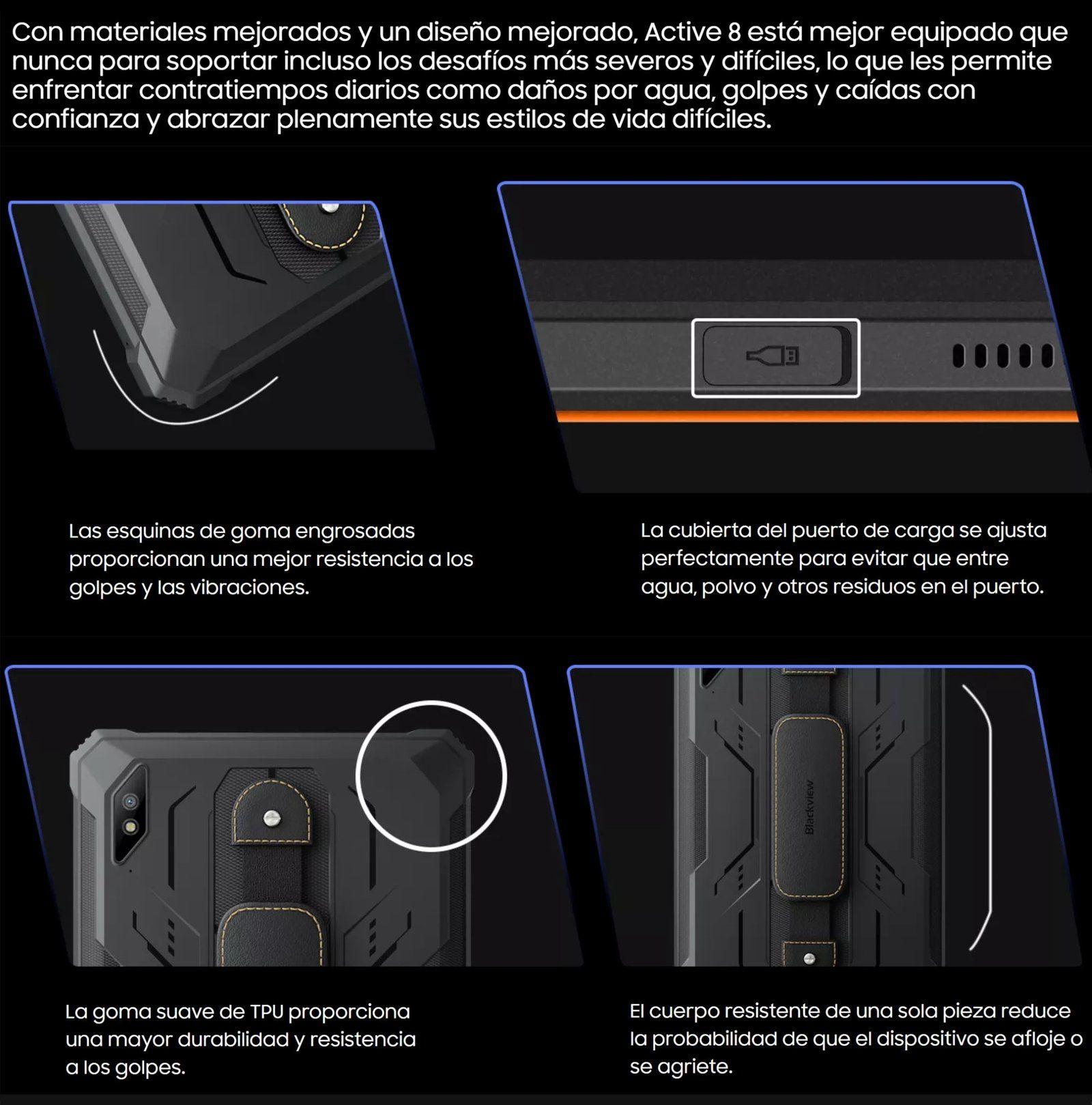 Blackview Active 8 - Tablet Resistente IP68/IP69K, 2.4K 10.-4