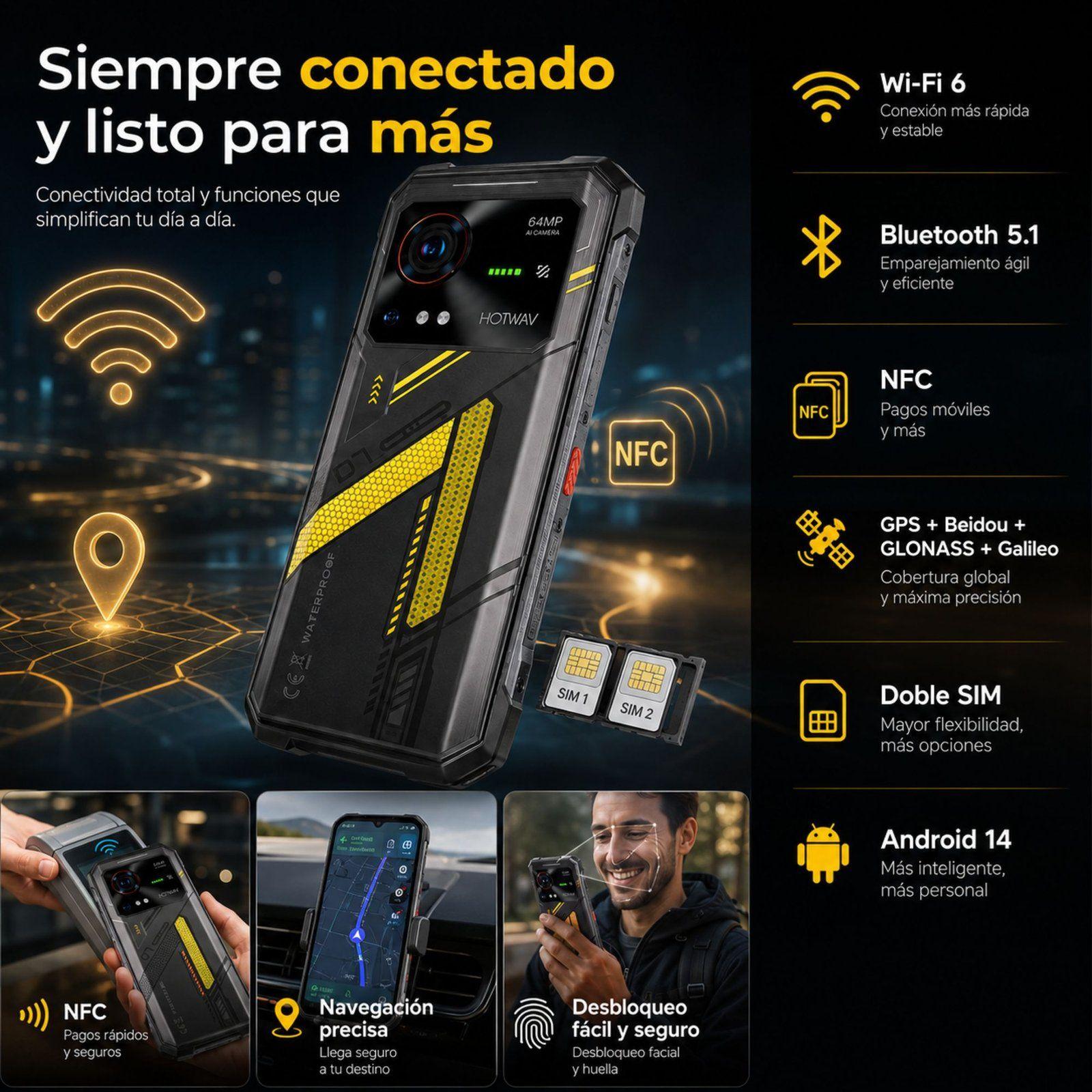 HOTWAV Hyper 7 5G Celular Rugged 20GB 256GB 10800mAh-3