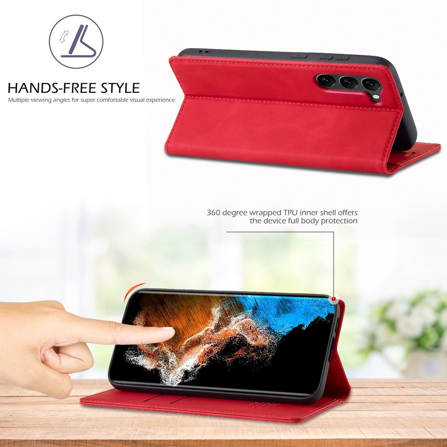 Para: Galaxy S23 - Funda Estuche Cuero Guarda Tarjetas-5