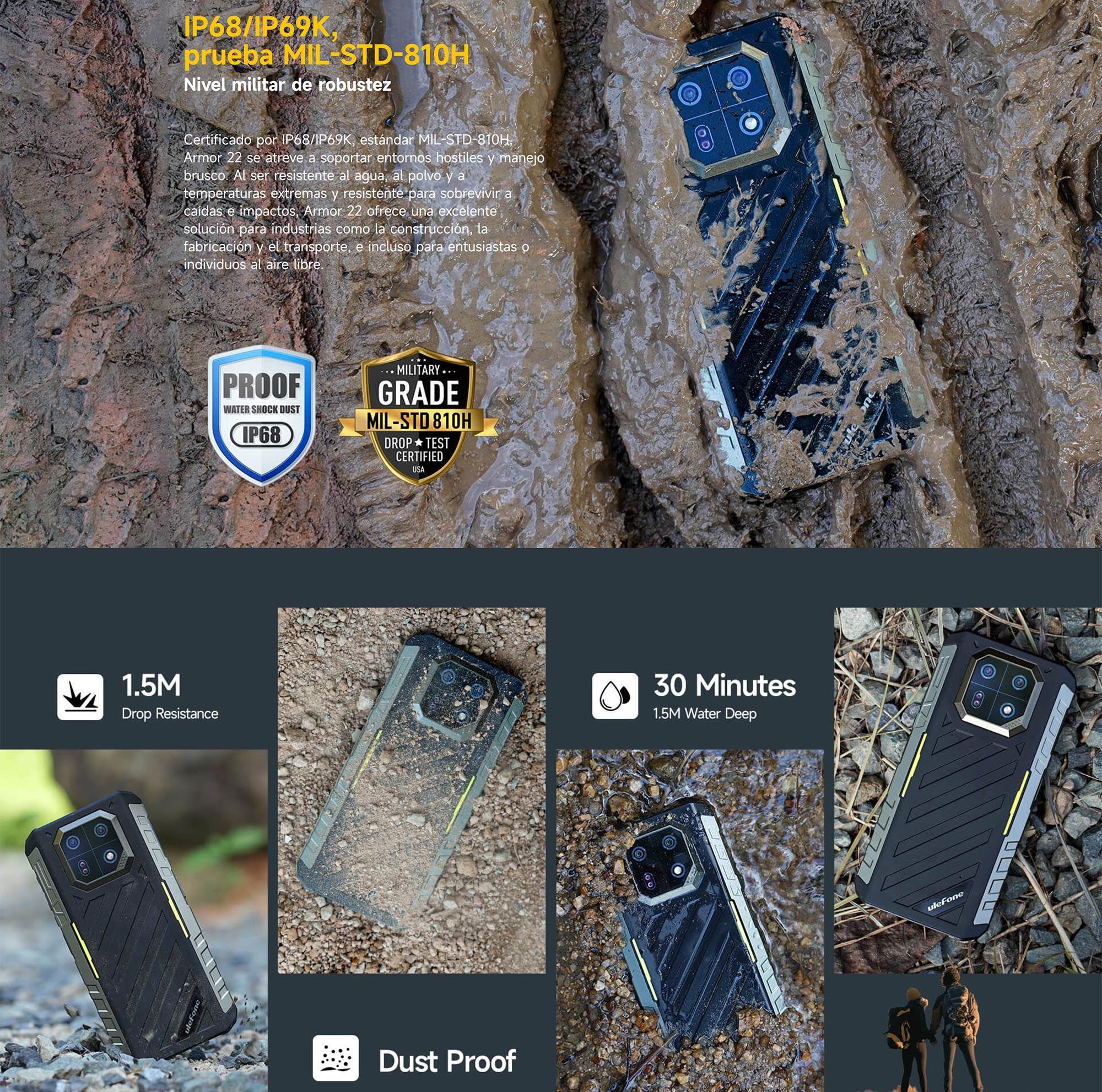 Armor 22 - Rugged Resistente: Golpes Polvo y Agua-2