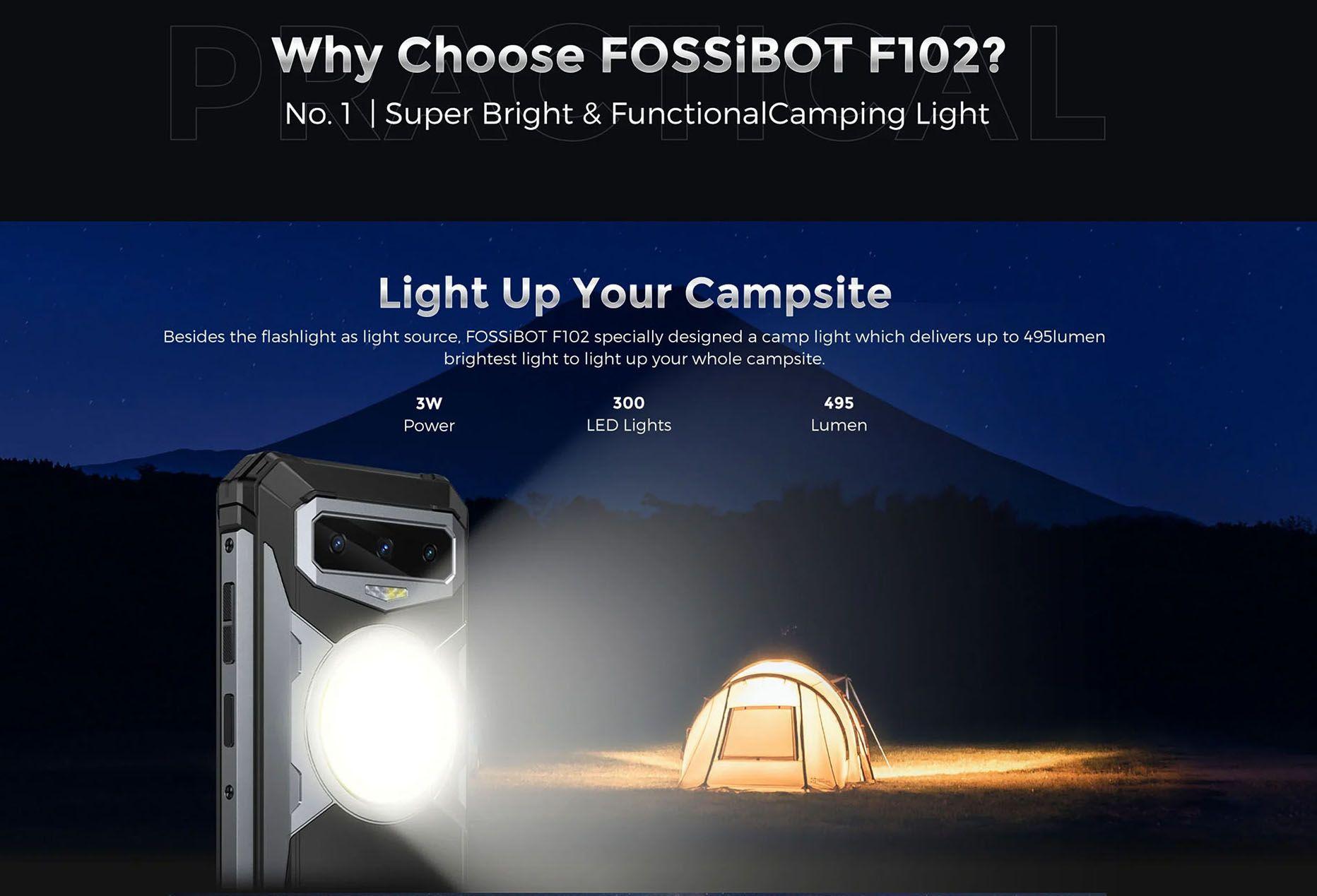 FOSSIBOT F102 - Resistente Golpes Agua, Linterna 495 Lúmenes-2