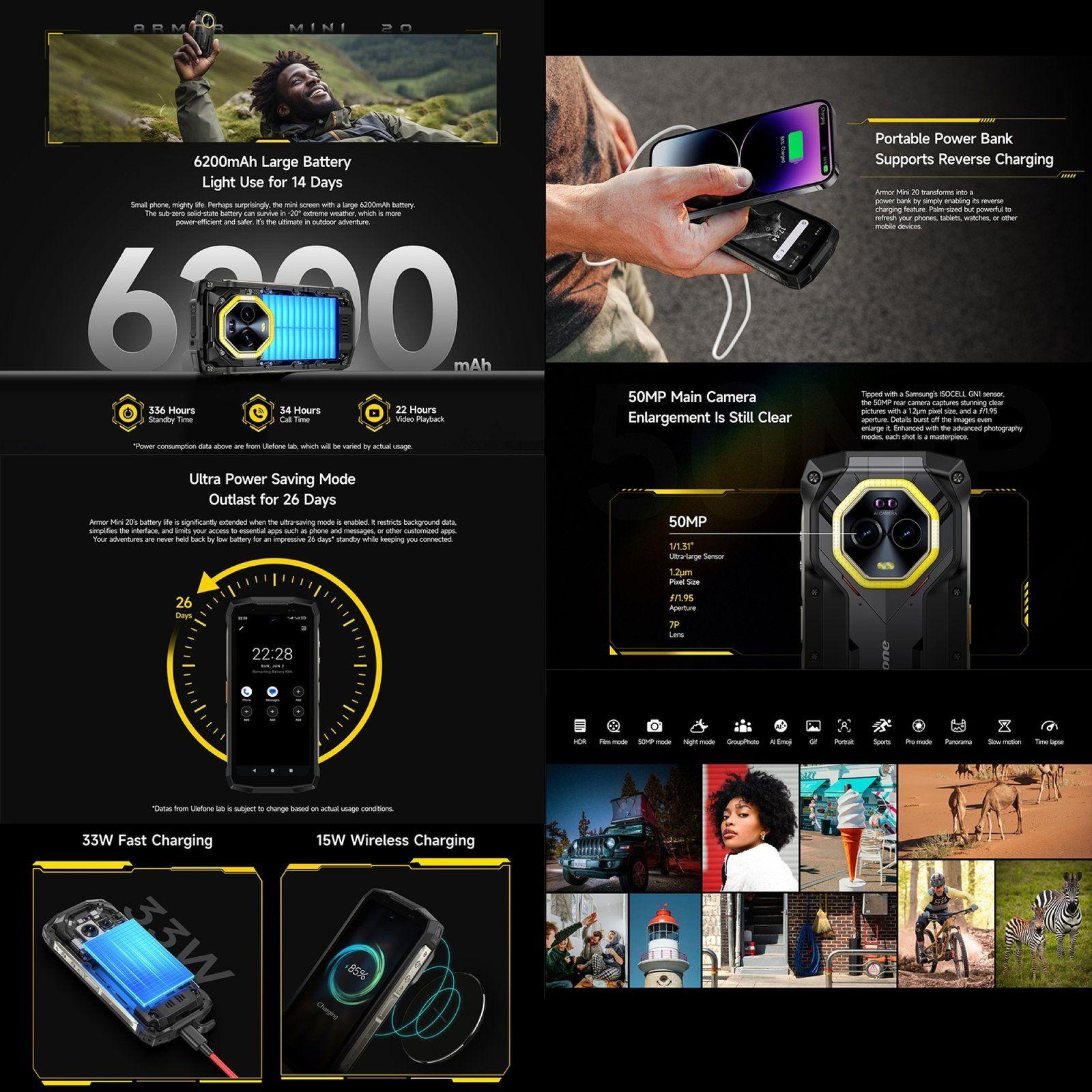 Ulefone Armor Mini 20 - El Celular Resistente Más Pequeño -3