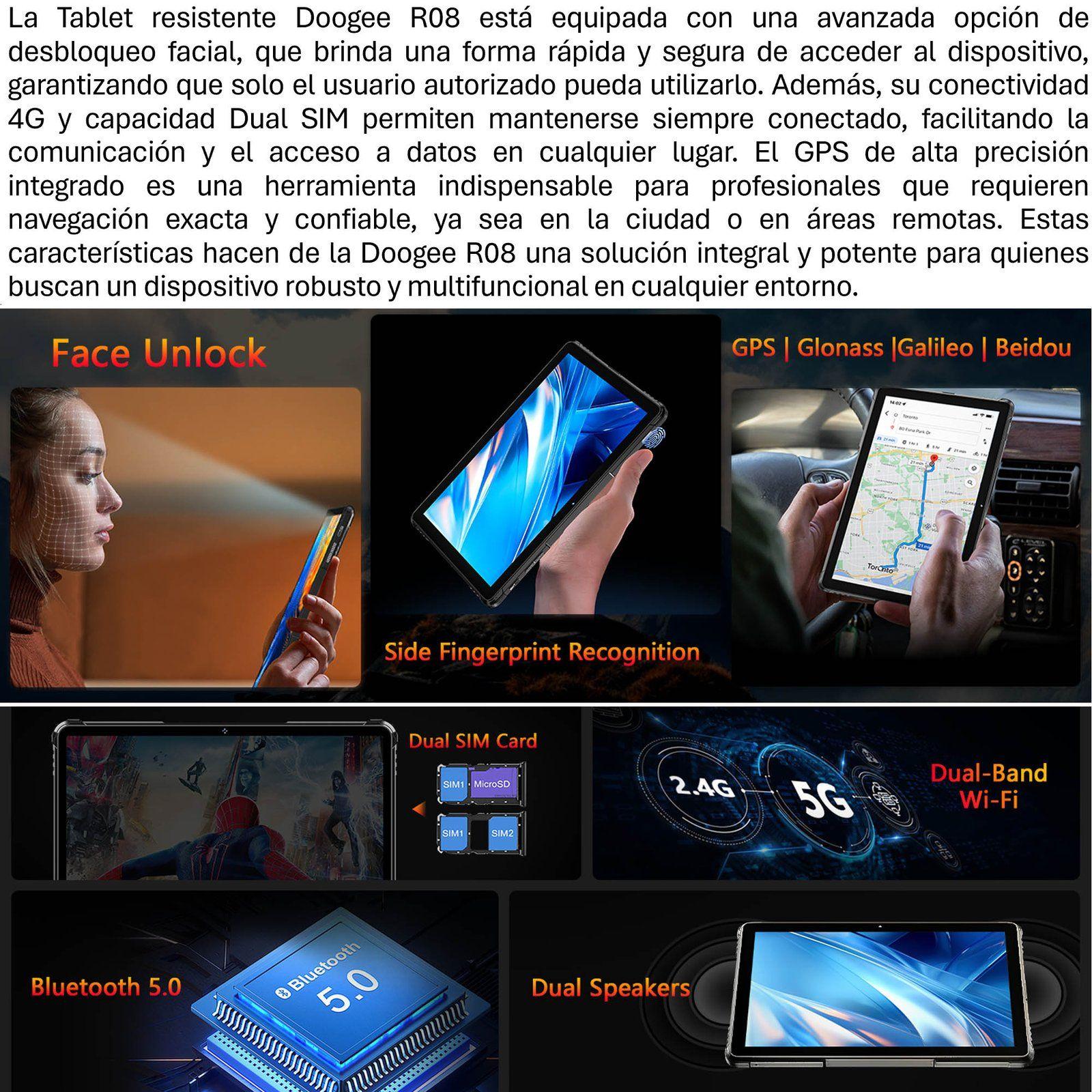 Tablet Resistente: Agua y Golpes - Doogee R08 / IP68 Militar-6