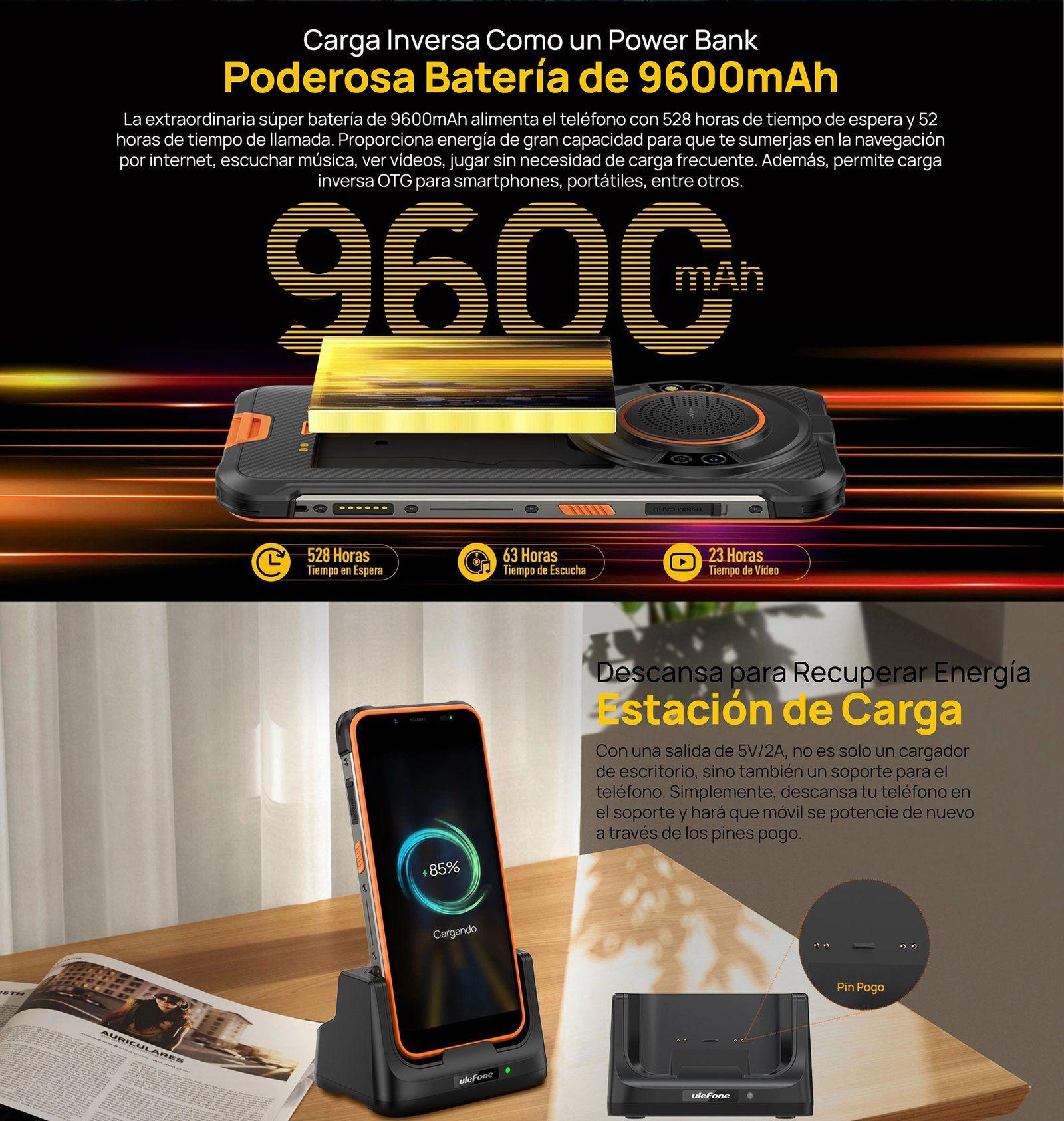 Ulefone Power Armor 16S - Sonido Hi-Fi, Batería de 9600mAh -4