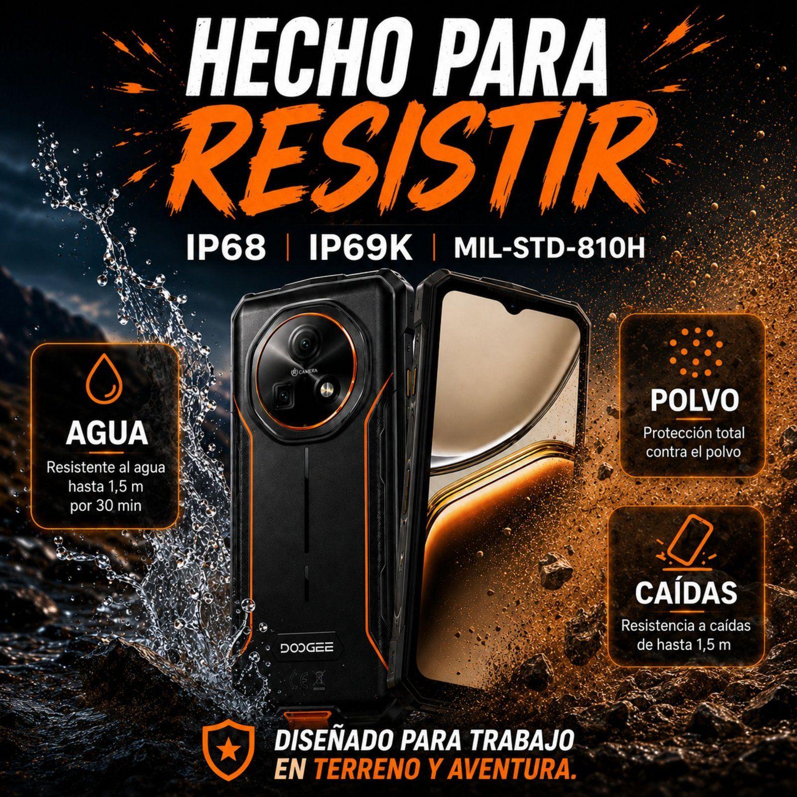 DOOGEE Fire 7 | Teléfono Rugged 5G con Batería de 13.000 mAh-2