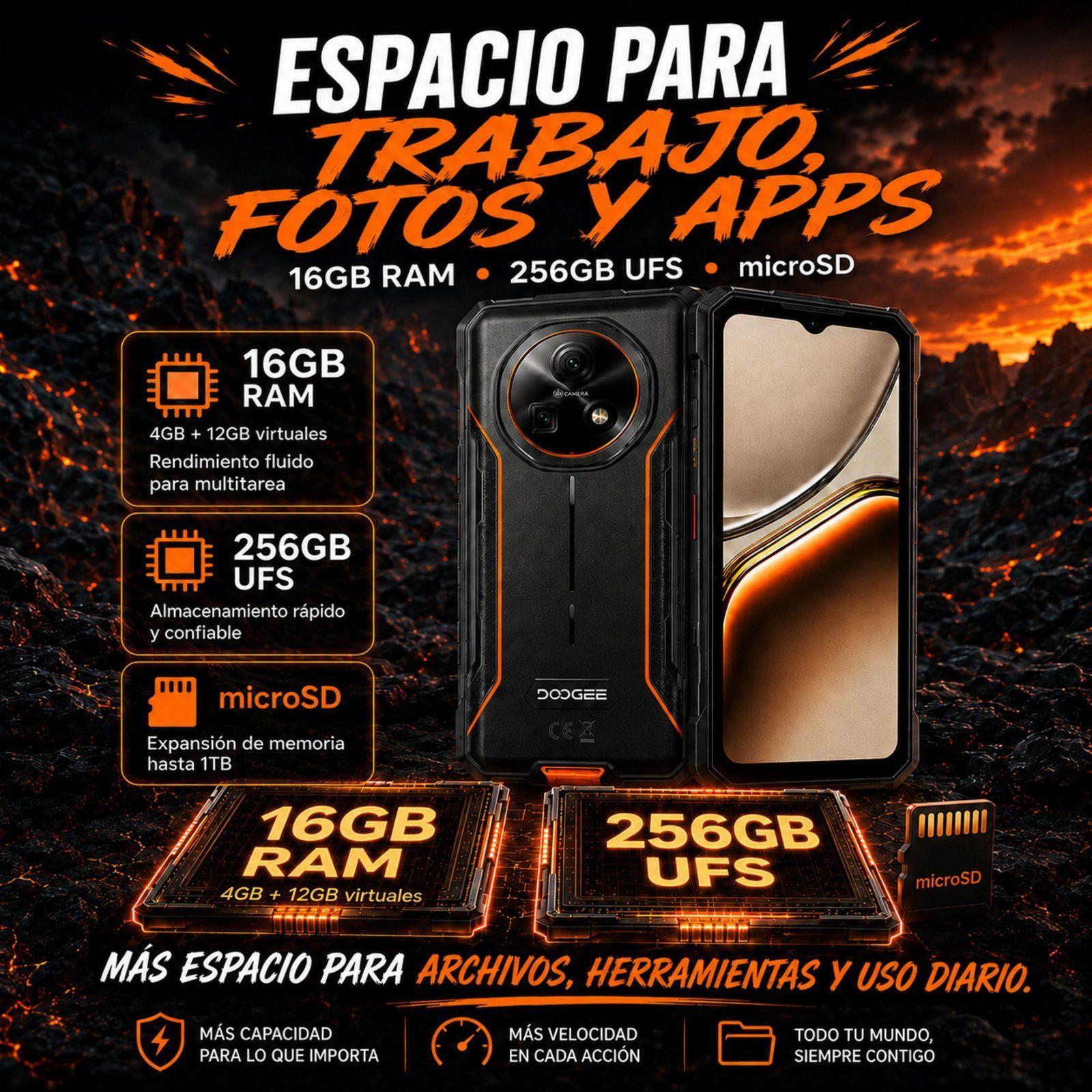 DOOGEE Fire 7 | Teléfono Rugged 5G con Batería de 13.000 mAh-6