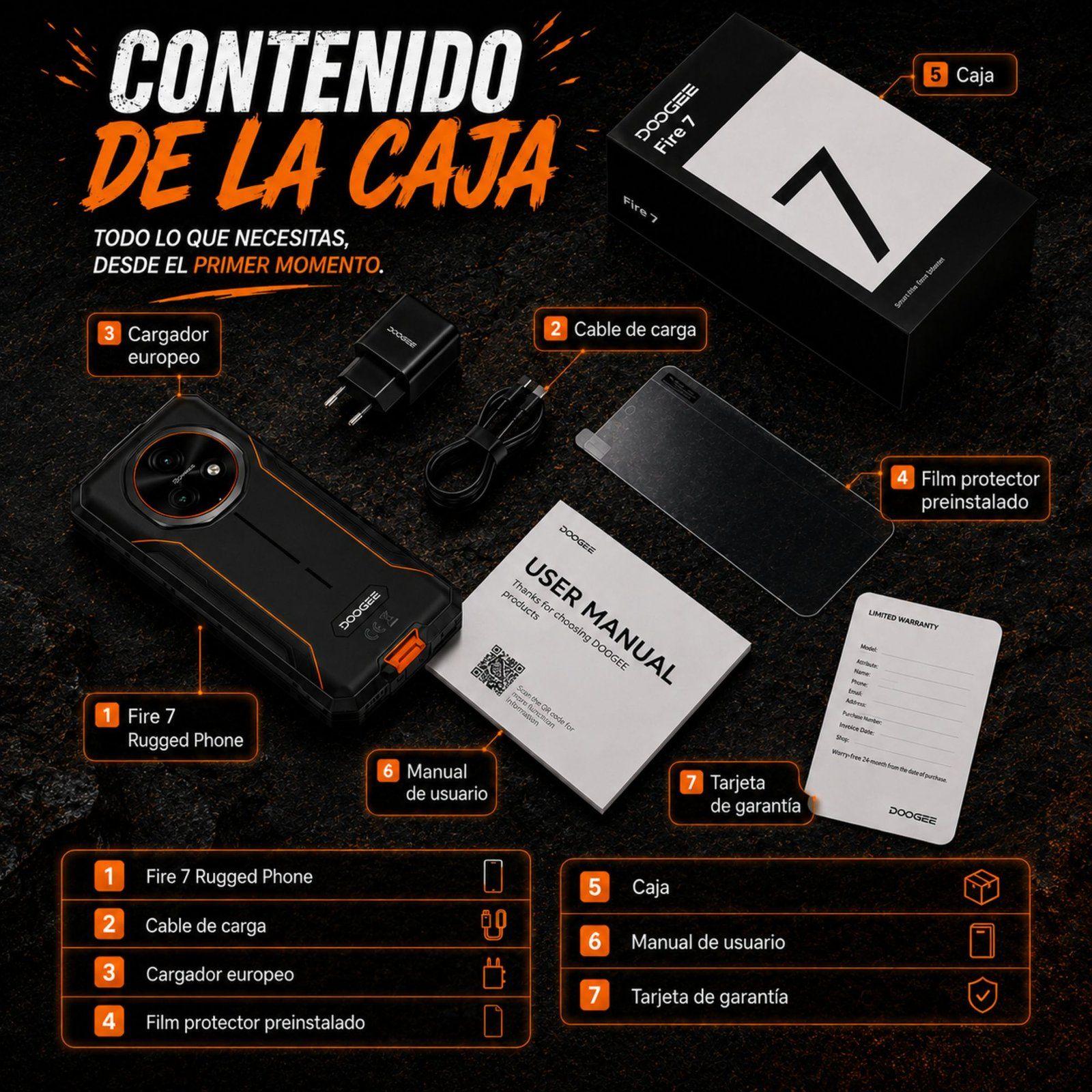 DOOGEE Fire 7 | Teléfono Rugged 5G con Batería de 13.000 mAh-8